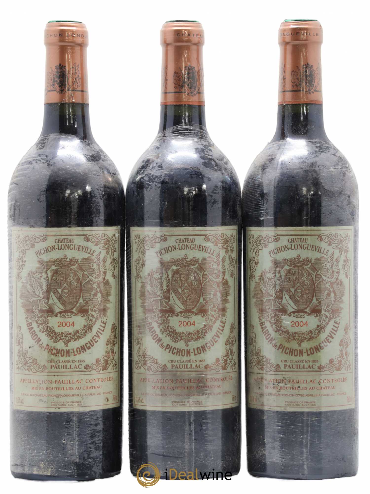 Pichon Longueville Baron 2ème Grand Cru Classé 2004 - Lot de 3 bouteilles - 0