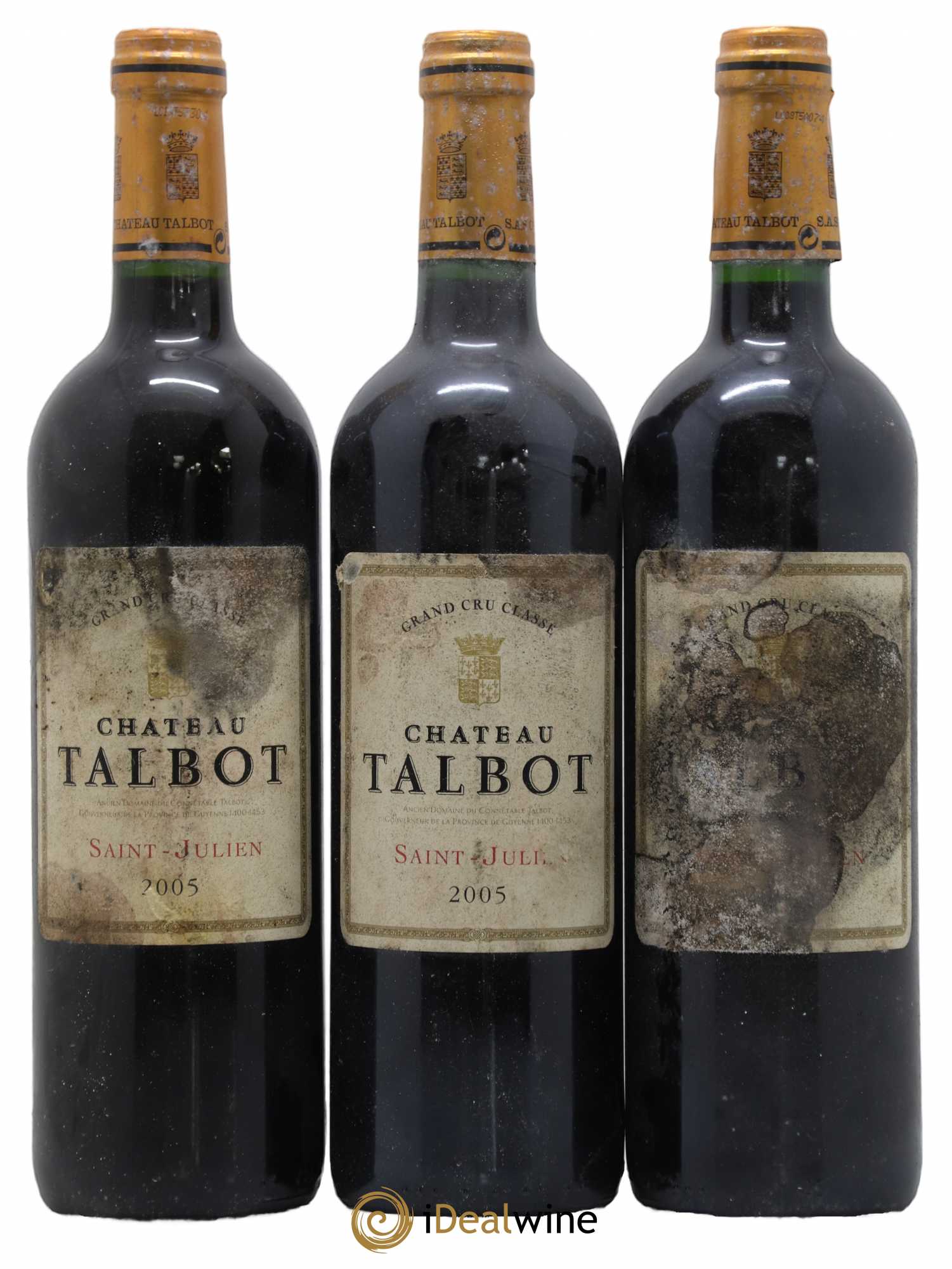 Château Talbot 4ème Grand Cru Classé 2005 - Lot de 3 bouteilles - 0
