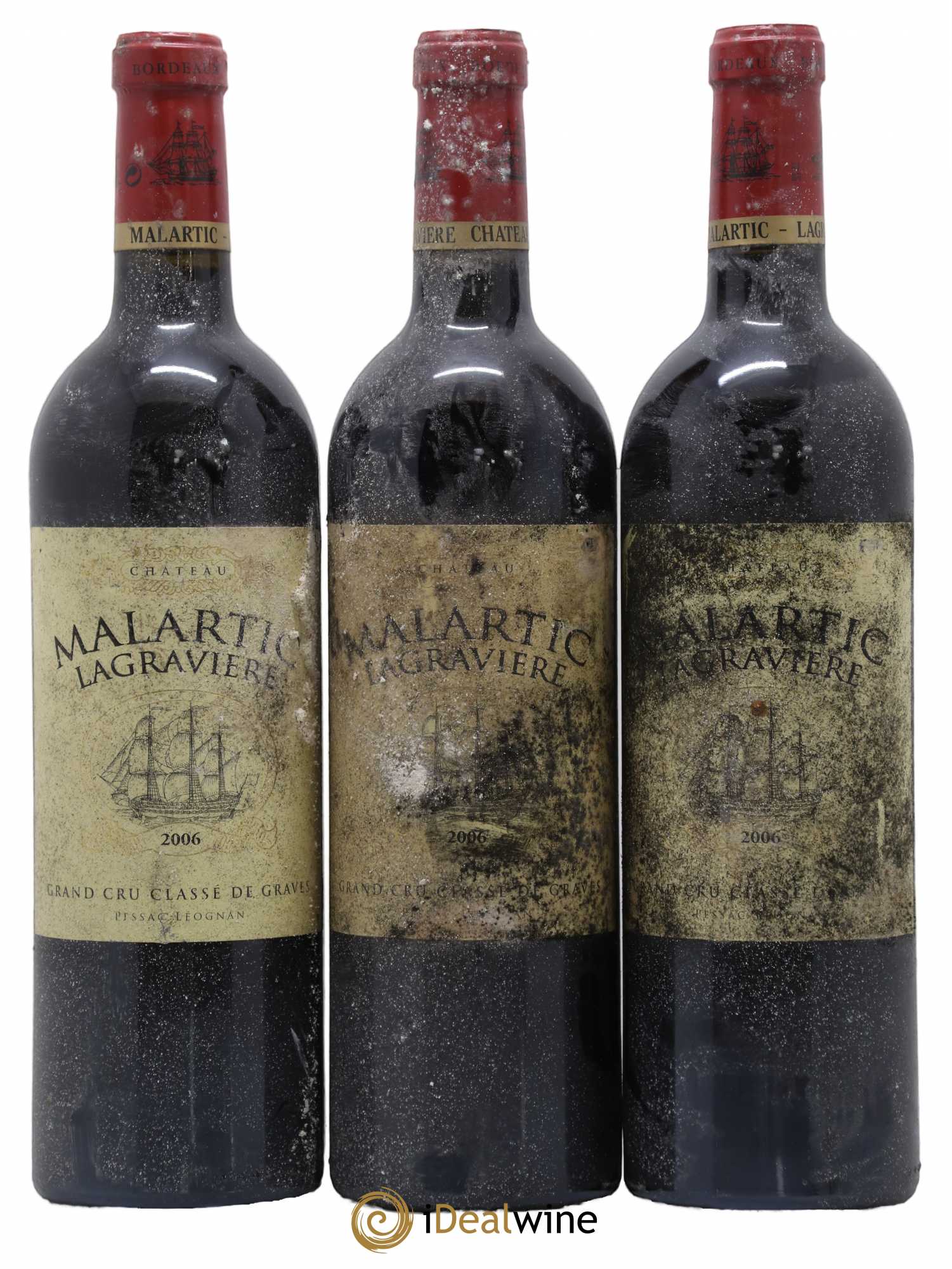 Château Malartic-Lagravière Cru Classé de Graves 2006 - Lot de 3 bouteilles - 0