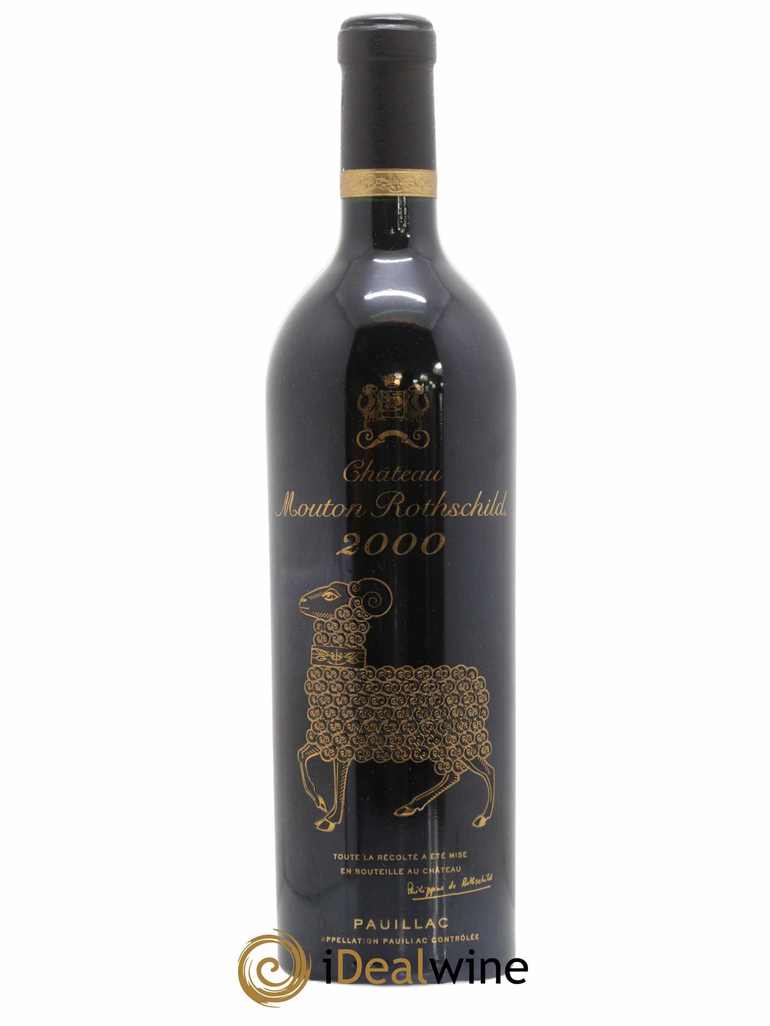 Château Mouton Rothschild 1er Grand Cru Classé 2000 - Lot de 1 bouteille - 0