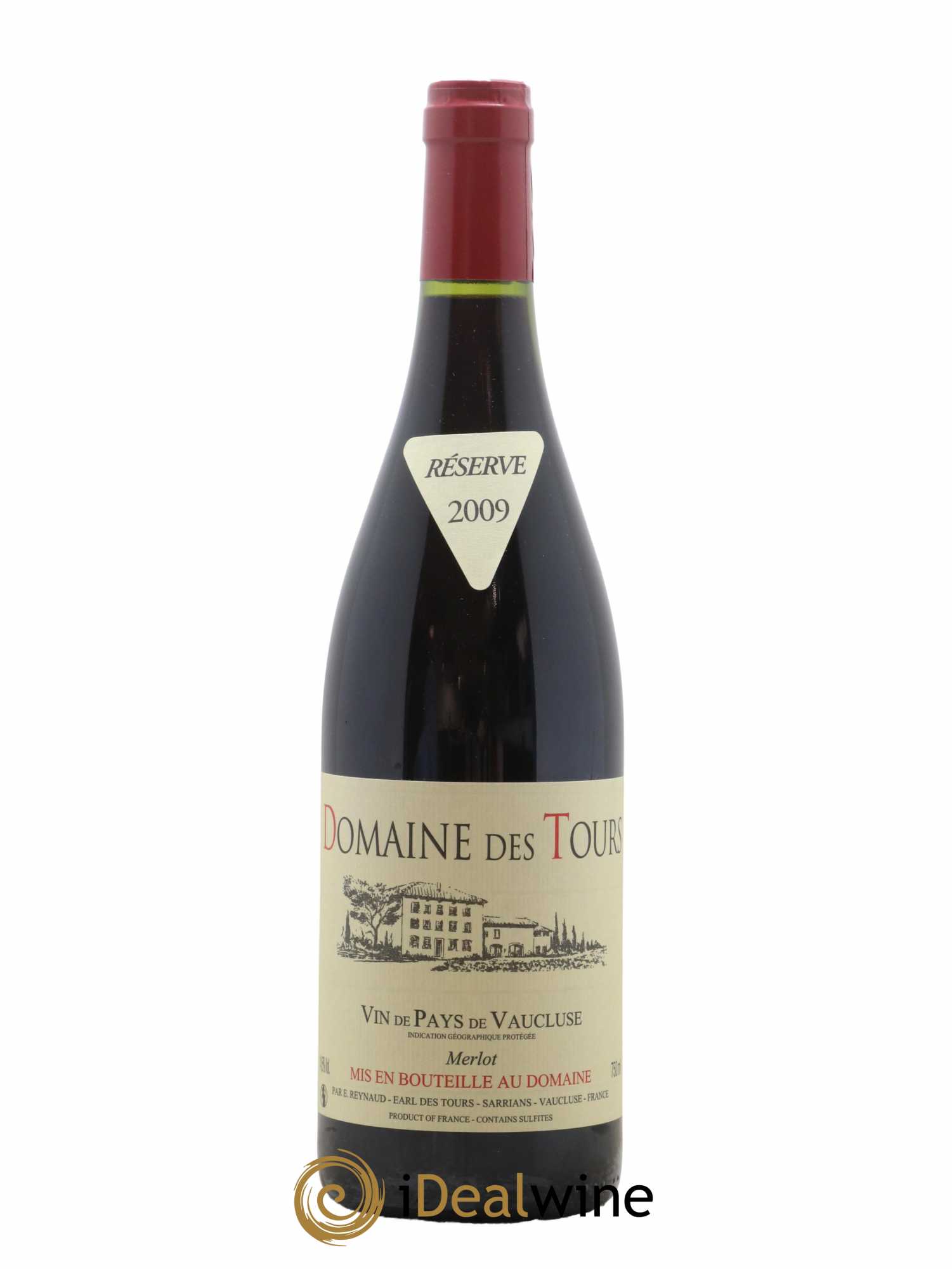 Vaucluse Domaine des Tours Merlot Emmanuel Reynaud 2009 - Lot de 1 bouteille - 0