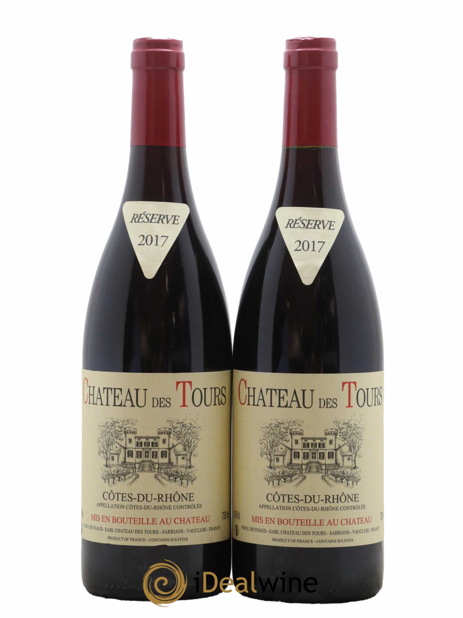 Côtes-du-Rhône Château des Tours Emmanuel Reynaud 2017 - Lot de 2 bouteilles - 0