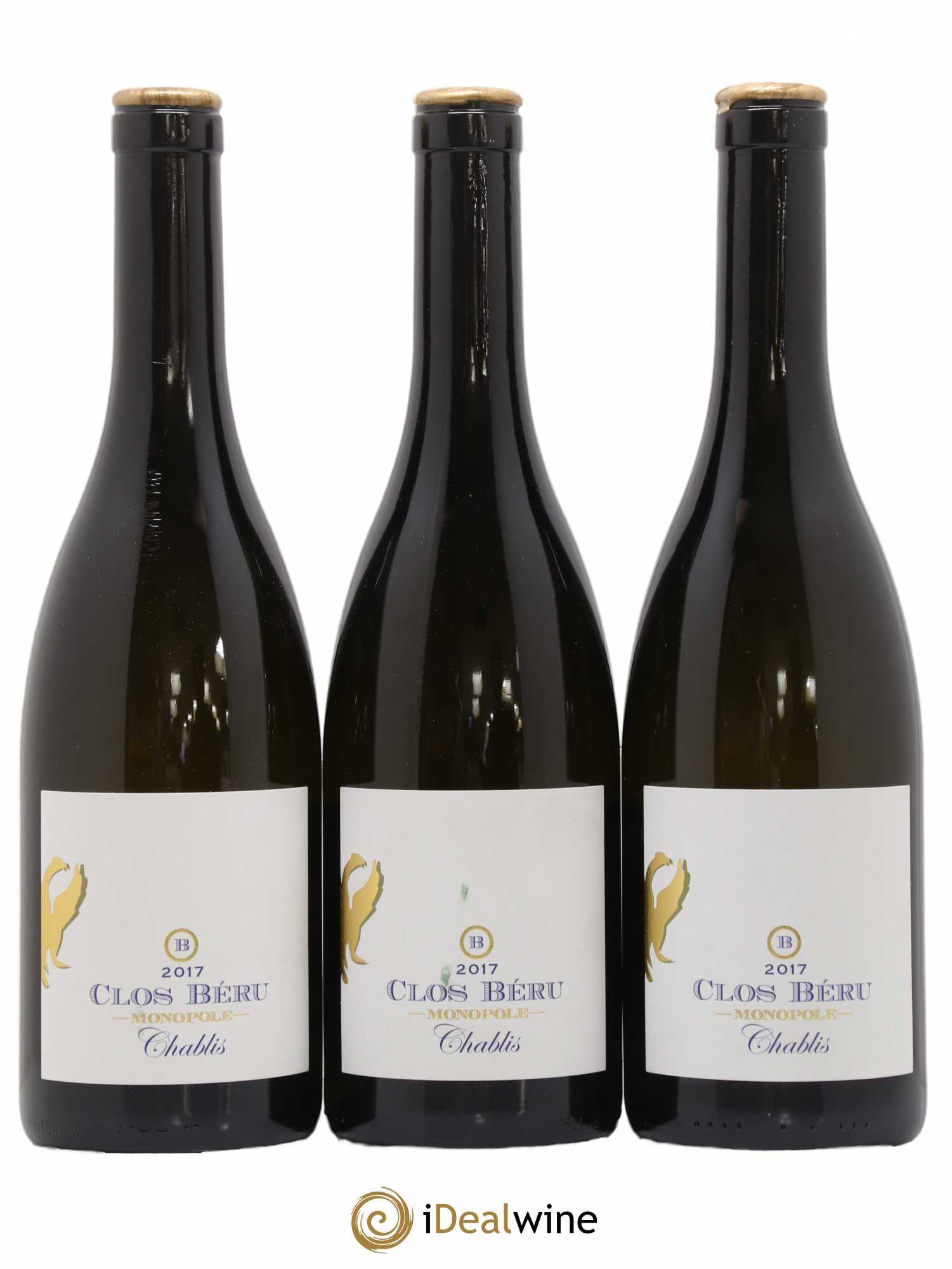 Chablis Clos Béru Monopole Château de Béru 2017 - Lot de 3 bouteilles - 0