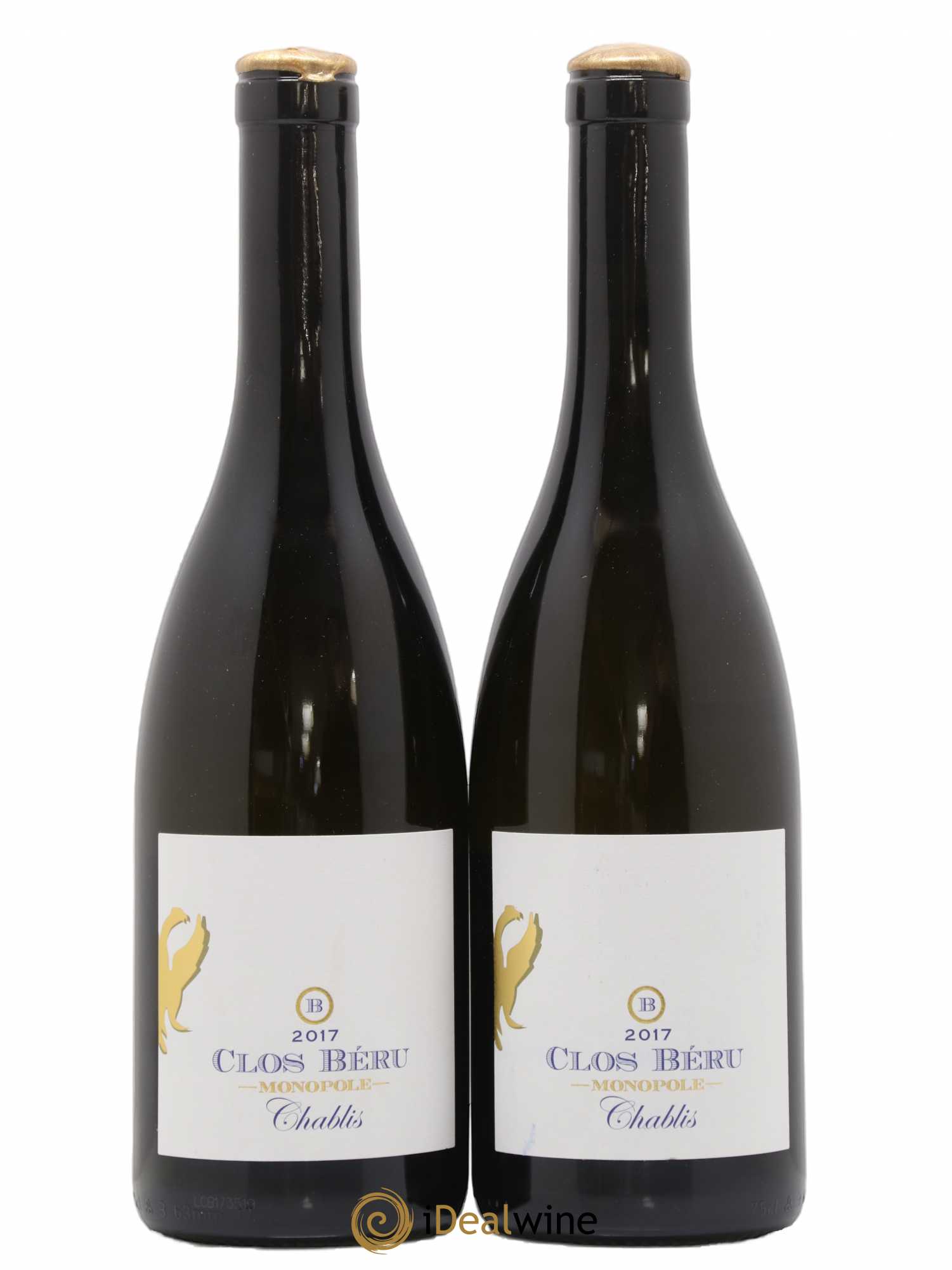 Chablis Clos Béru Monopole Château de Béru 2017 - Lot de 2 bouteilles - 0