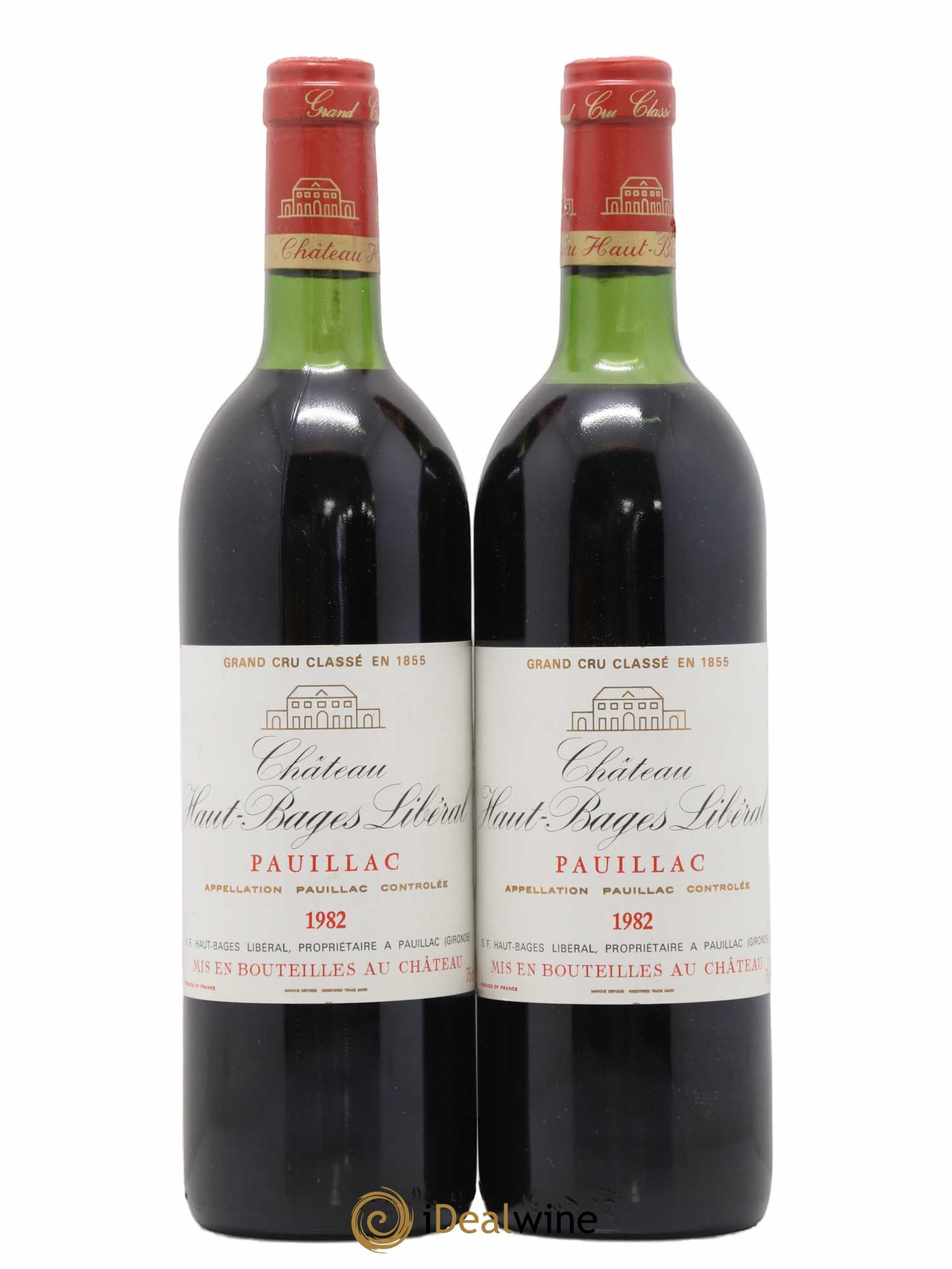 Château Haut Bages Libéral 5ème Grand Cru Classé 1982 - Lot de 2 bouteilles - 0