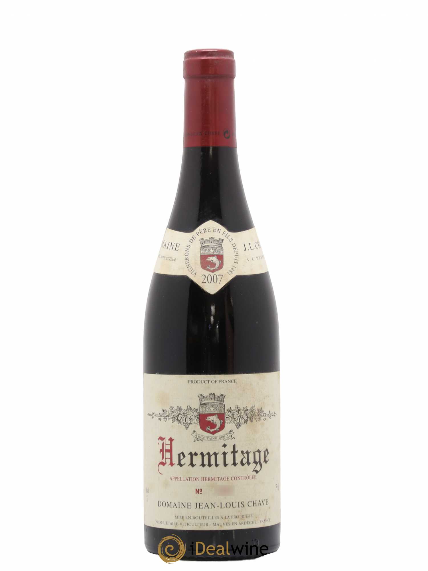 Hermitage Jean-Louis Chave 2007 - Lot de 1 bouteille - 0