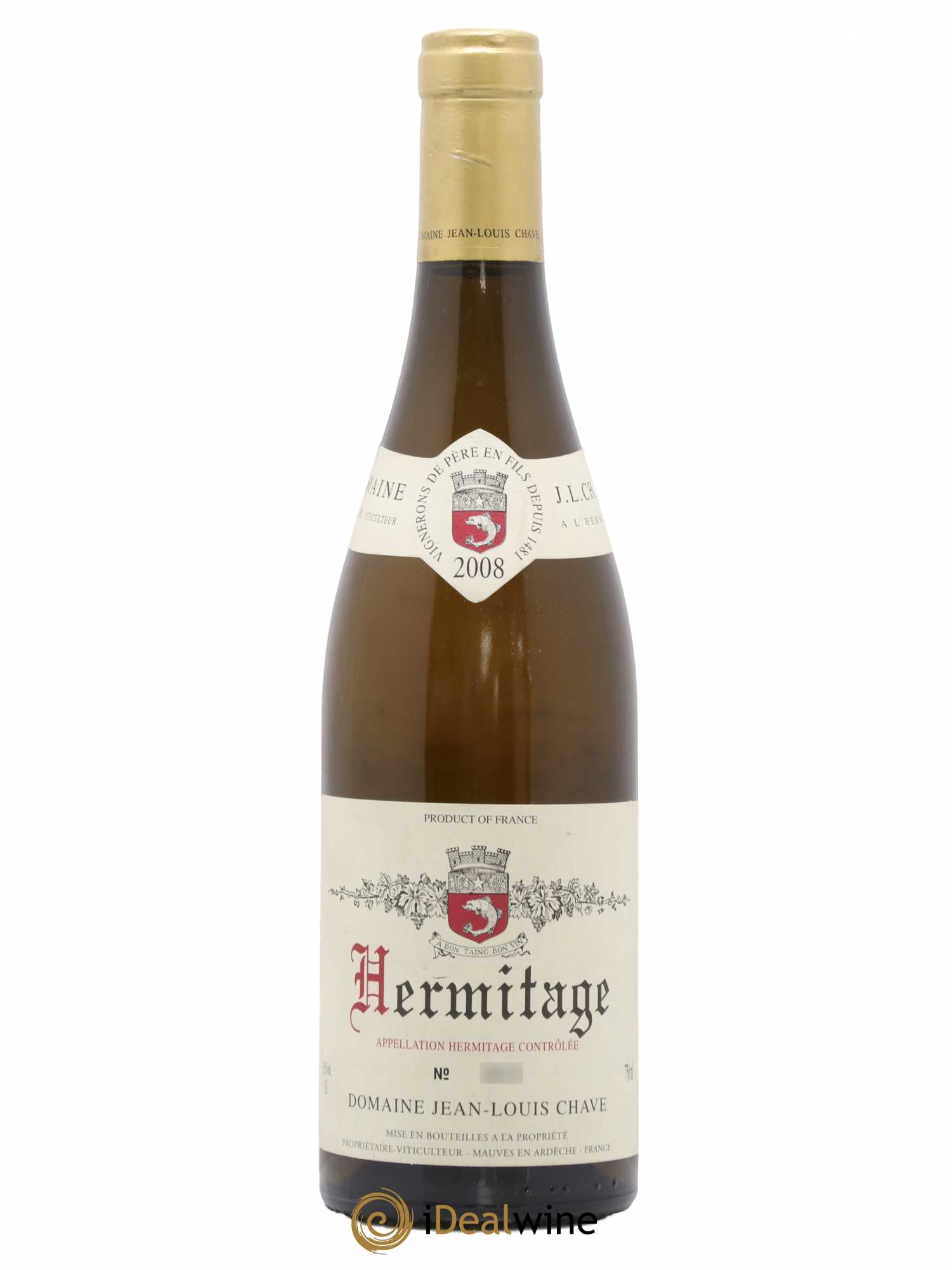Hermitage Jean-Louis Chave 2008 - Lot de 1 bouteille - 0