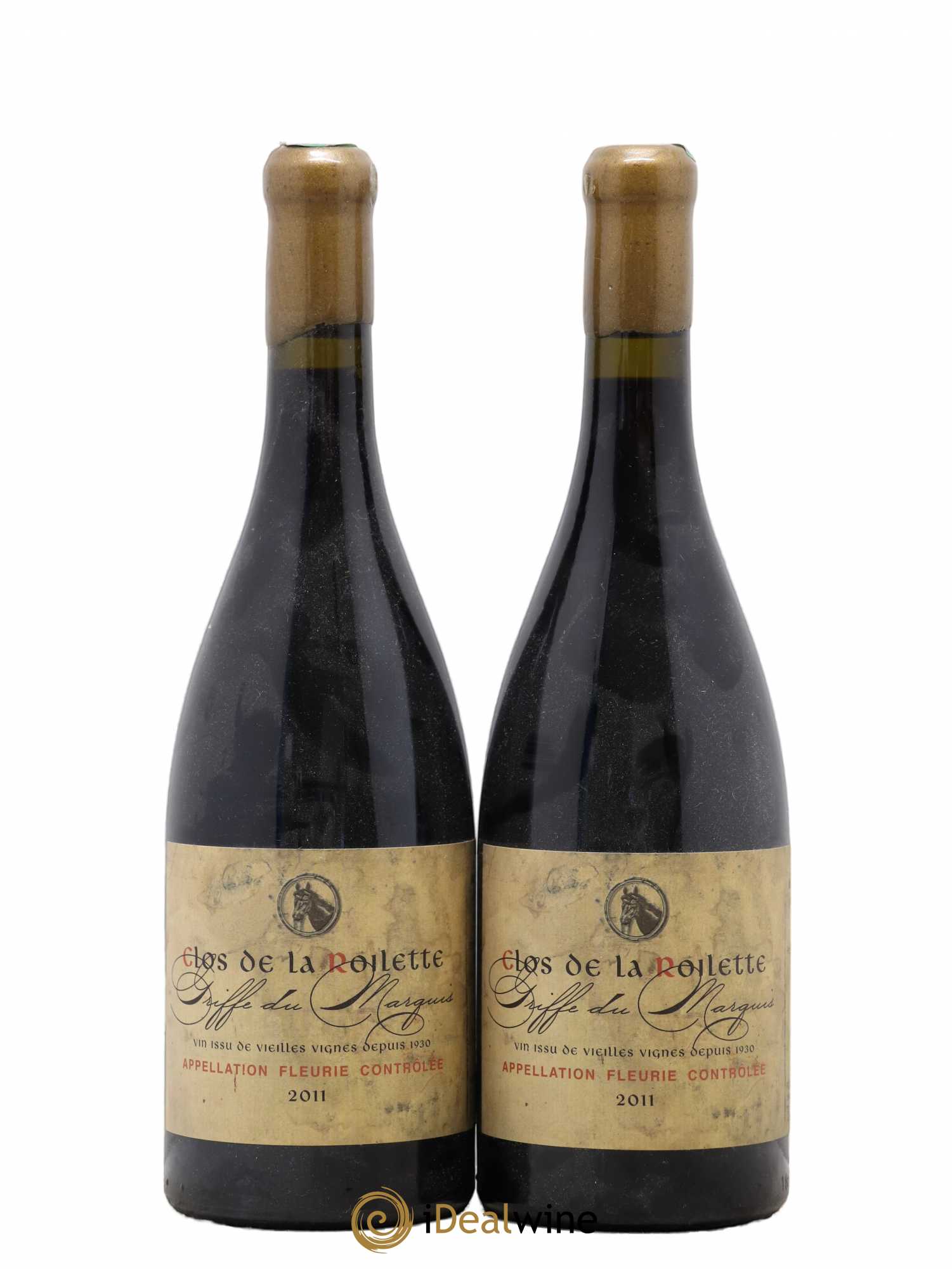 Fleurie Griffe du Marquis Clos de la Roilette Roilette Vieilles Vignes Grives du Marquis 2011 - Lotto di 2 bottiglie - 0