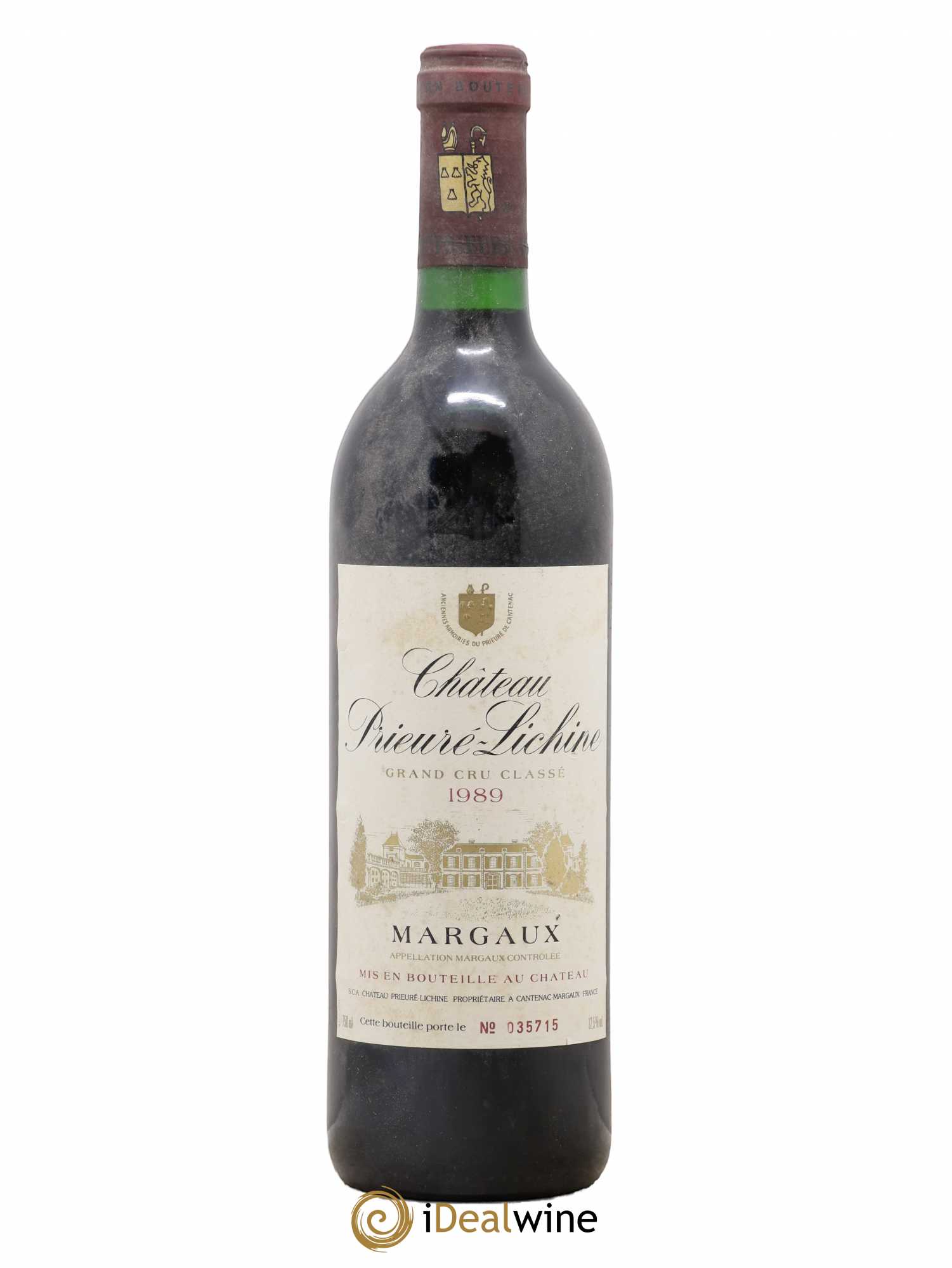 Château Prieuré Lichine 4ème Grand Cru Classé 1989 - Lot de 1 bouteille - 0