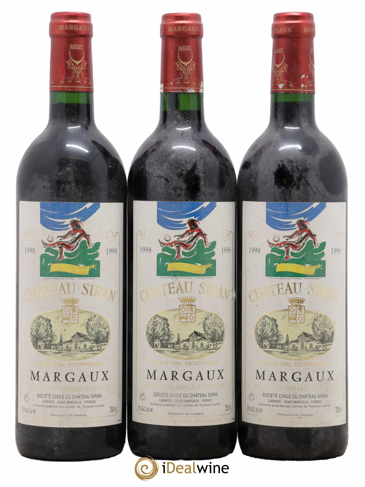 Château Siran 1998 - Lot de 3 bouteilles - 0
