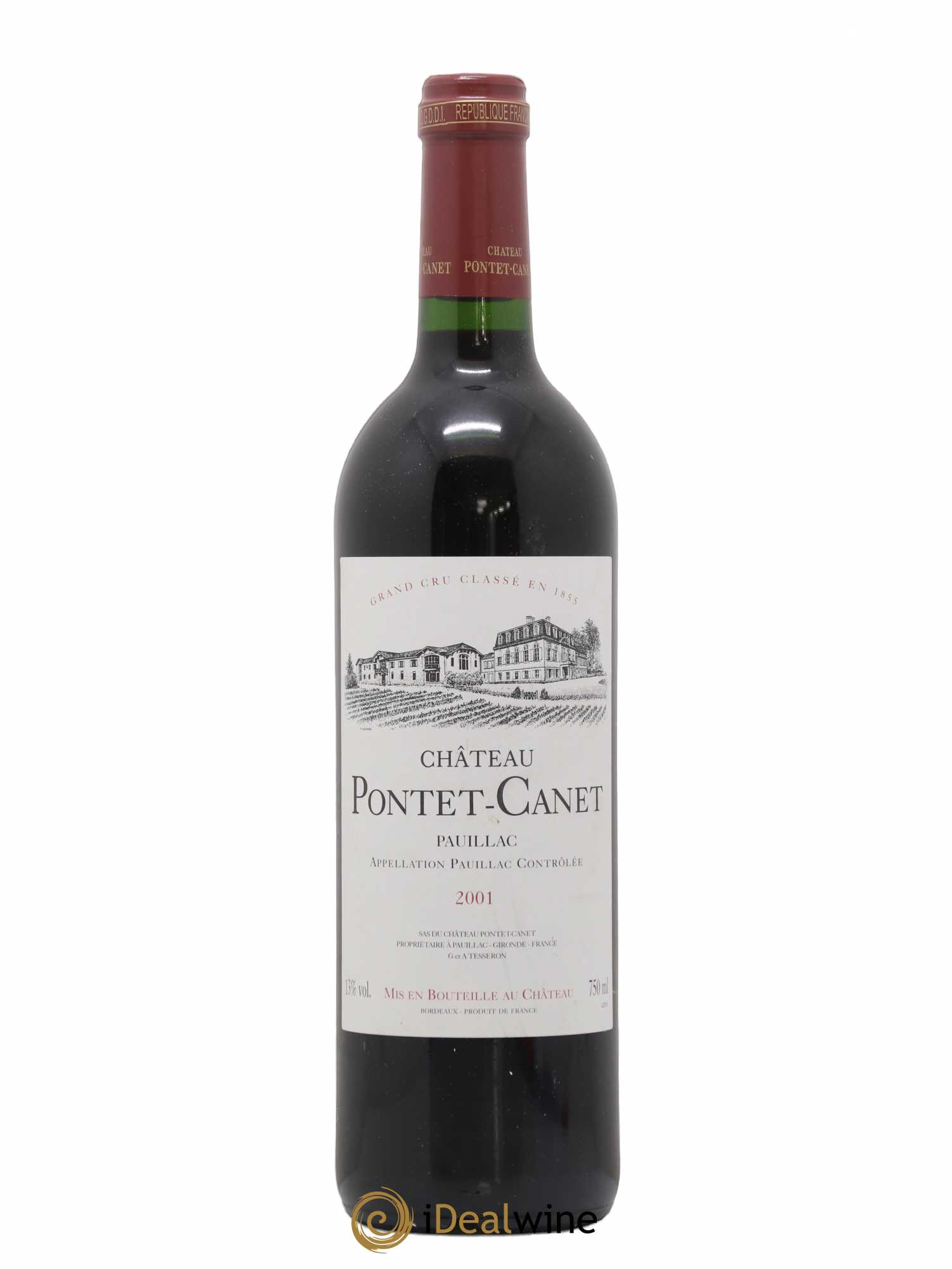 Château Pontet Canet 5ème Grand Cru Classé 2001 - Lot de 1 bouteille - 0