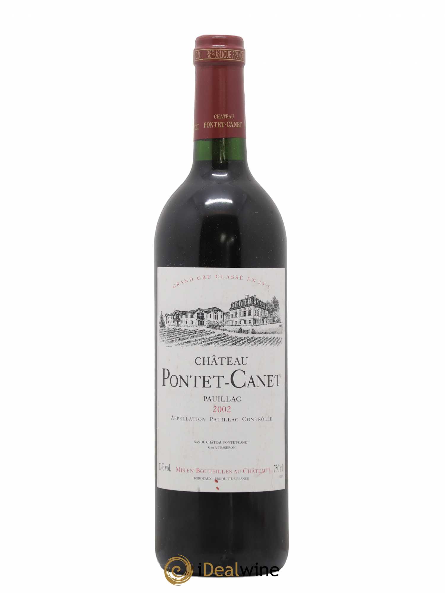 Château Pontet Canet 5ème Grand Cru Classé 2002 - Lot de 1 bouteille - 0