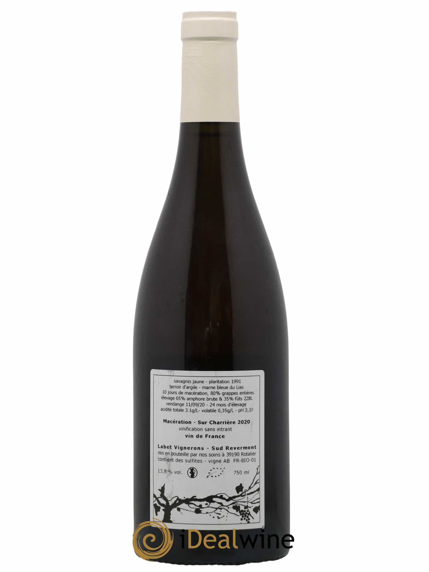 Vin de France Savagnin Macération sur Charriere Labet 2020 - Lot de 1 bouteille - 1