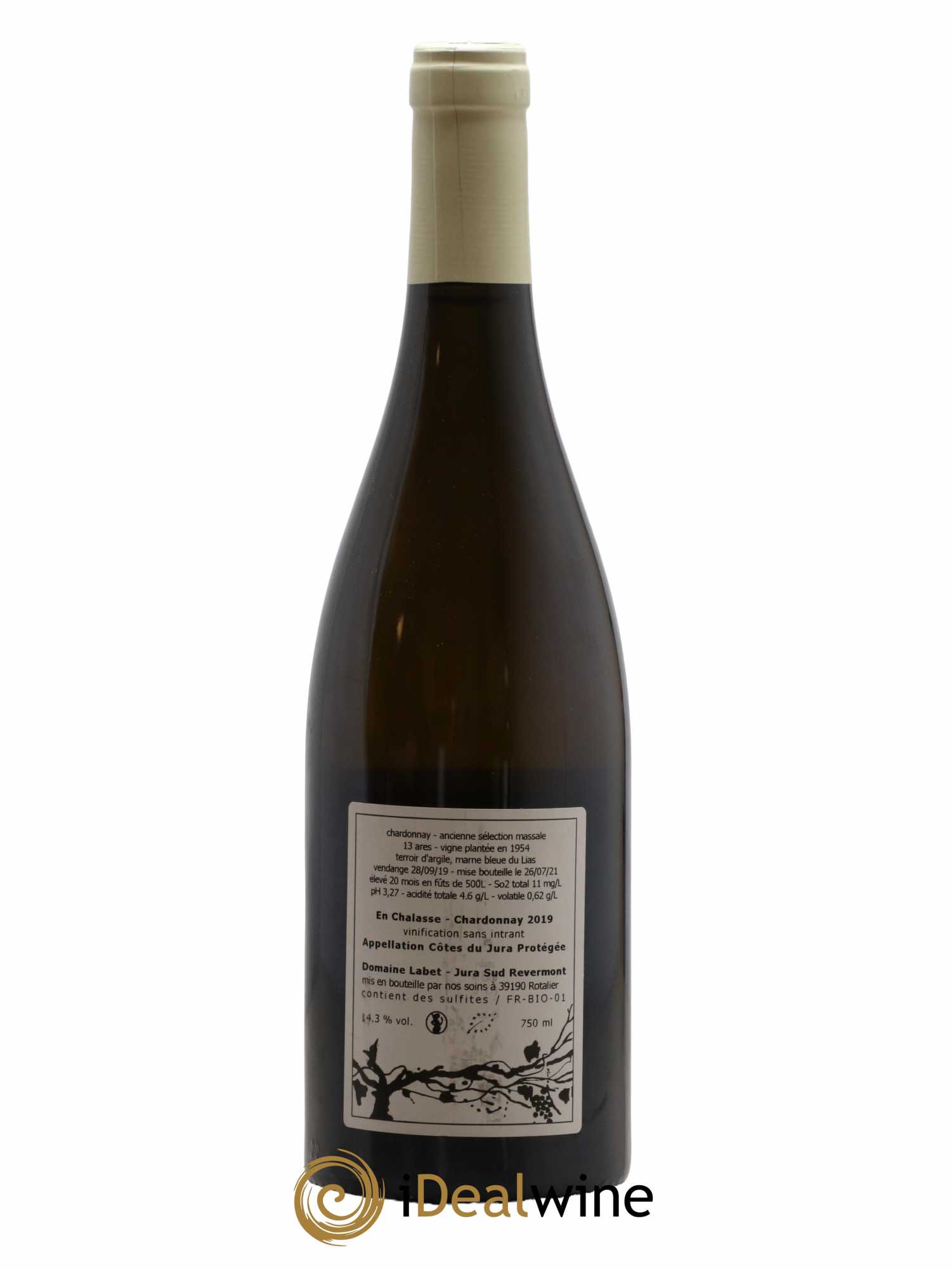 Côtes du Jura Chardonnay En Chalasse Romain - Julien - Charline Labet 2019 - Lot de 1 bouteille - 1