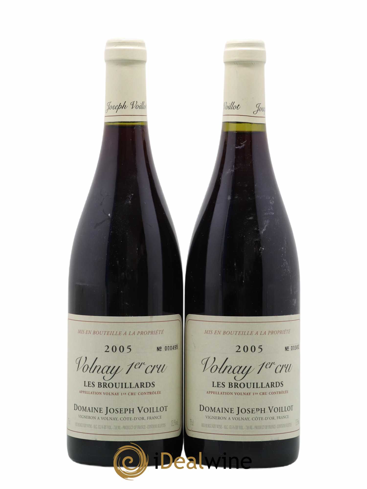Volnay 1er Cru Les Brouillards Joseph Voillot (Domaine) 2005 - Lot de 2 bouteilles - 0