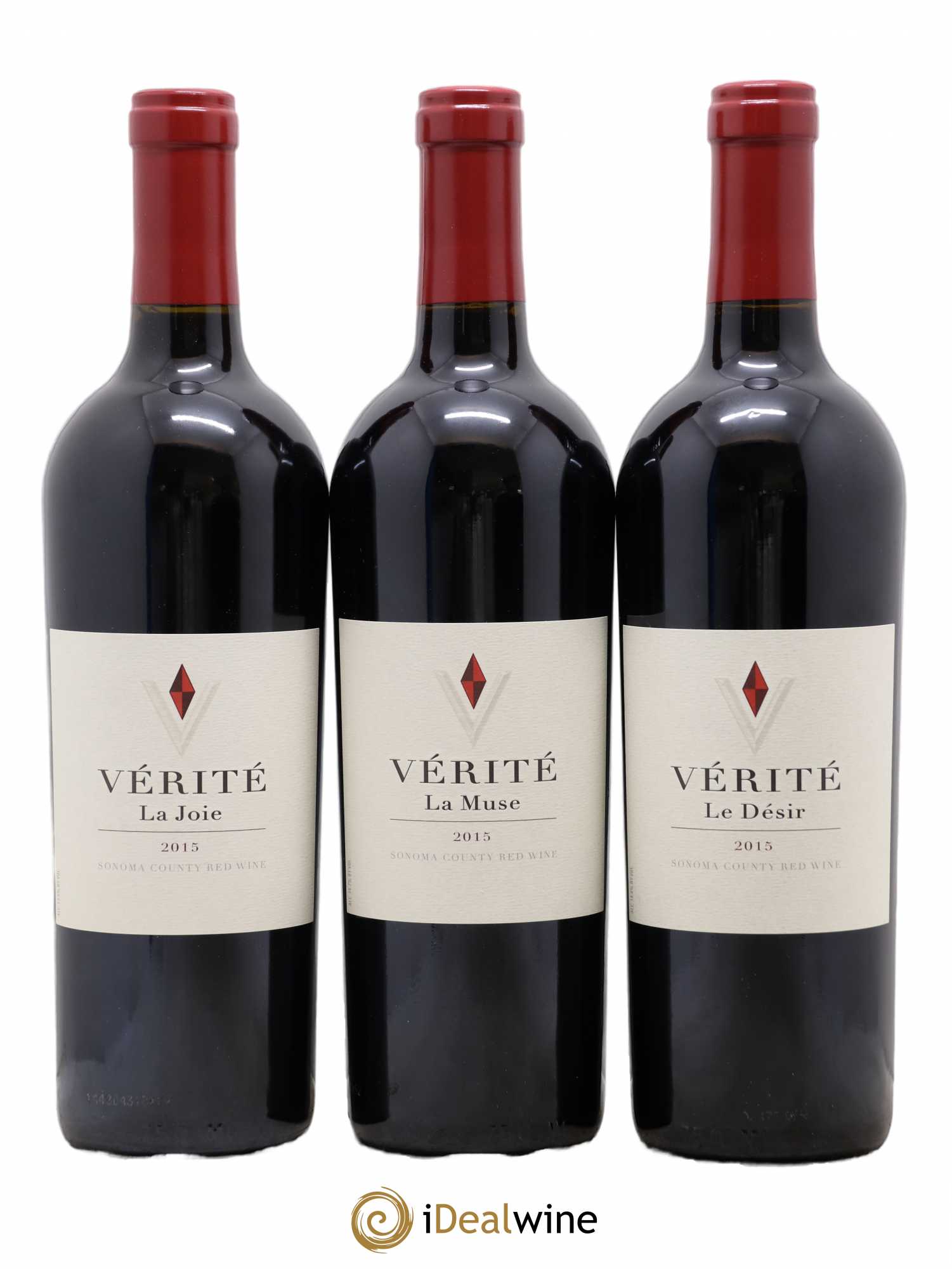 USA Californie Sonoma Coffret Vérité (La Muse, le Joie, Le Désir) Vérité Winery 2015 - Posten von 3 Flaschen - 0