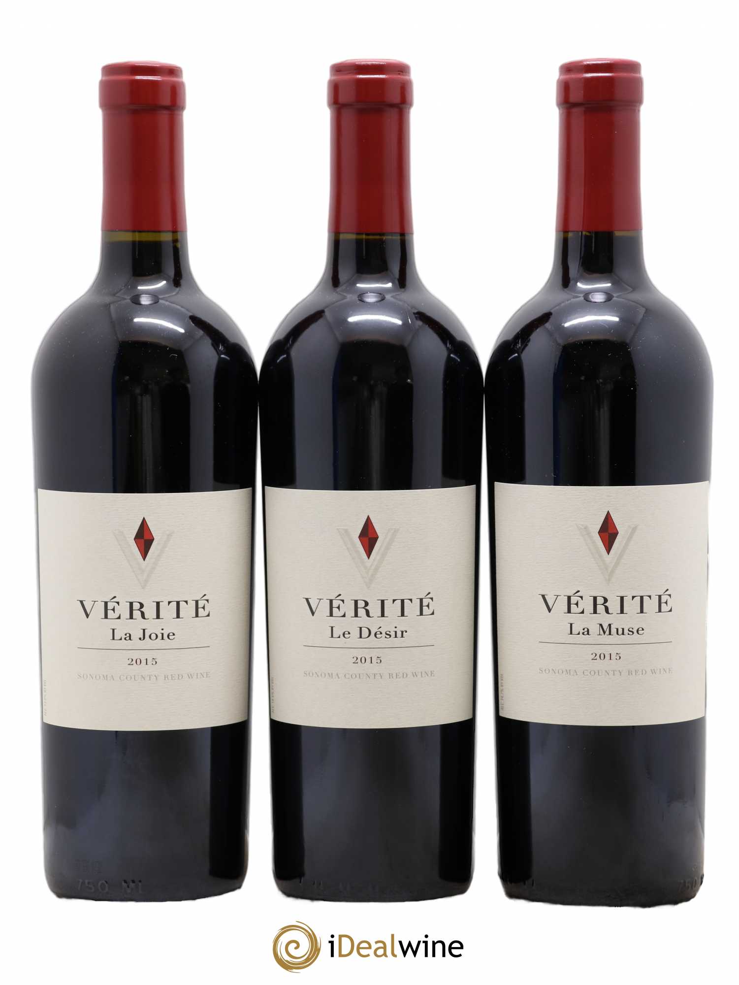 USA Californie Sonoma Coffret Vérité (La Muse, le Joie, Le Désir) Vérité Winery 2015 - Posten von 3 Flaschen - 0