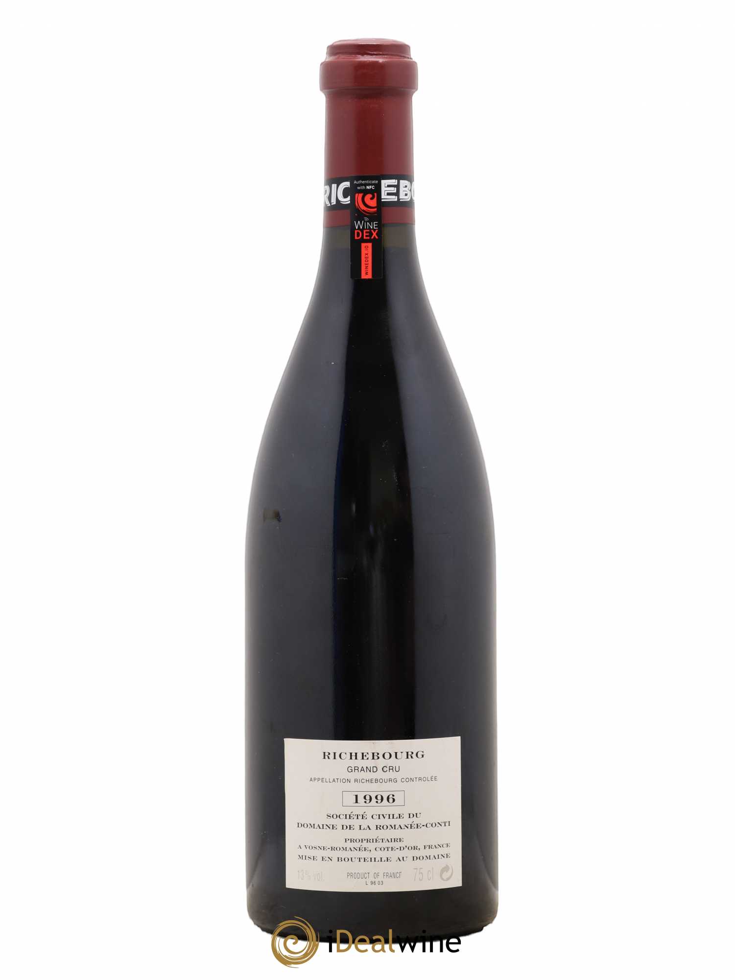 Richebourg Grand Cru Domaine de la Romanée-Conti 1996 - Lot de 1 bouteille - 1
