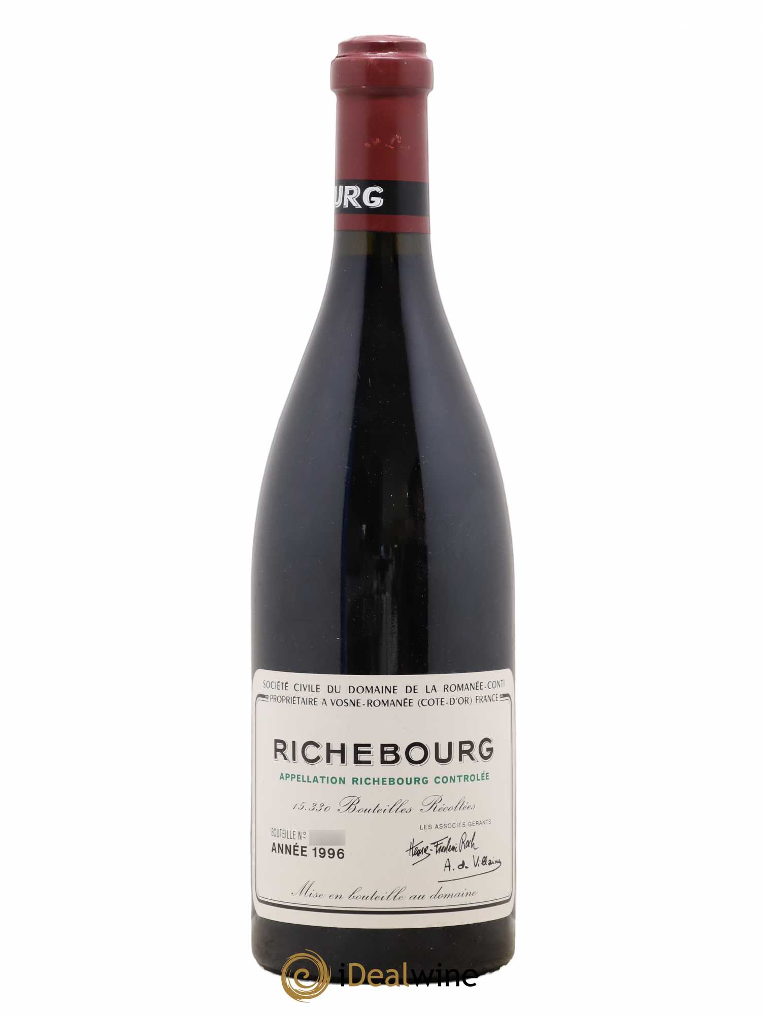 Richebourg Grand Cru Domaine de la Romanée-Conti 1996 - Lot de 1 bouteille - 0