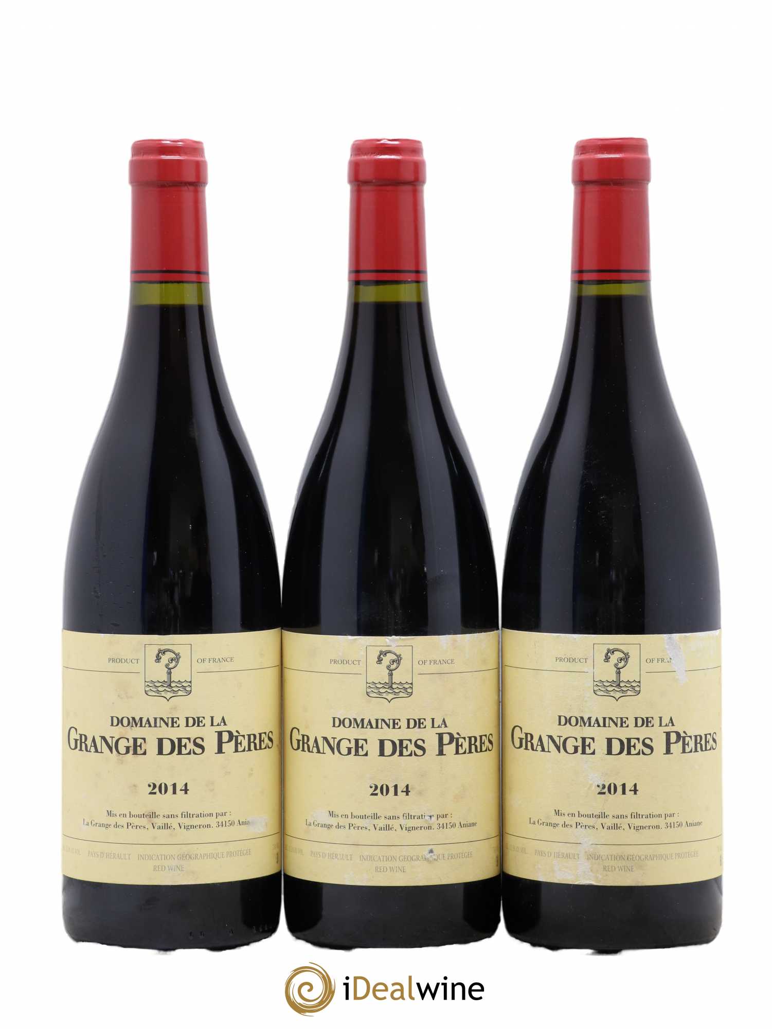 Pays d'Hérault Grange des Pères Laurent Vaillé 2014 - Lot de 3 bouteilles - 0
