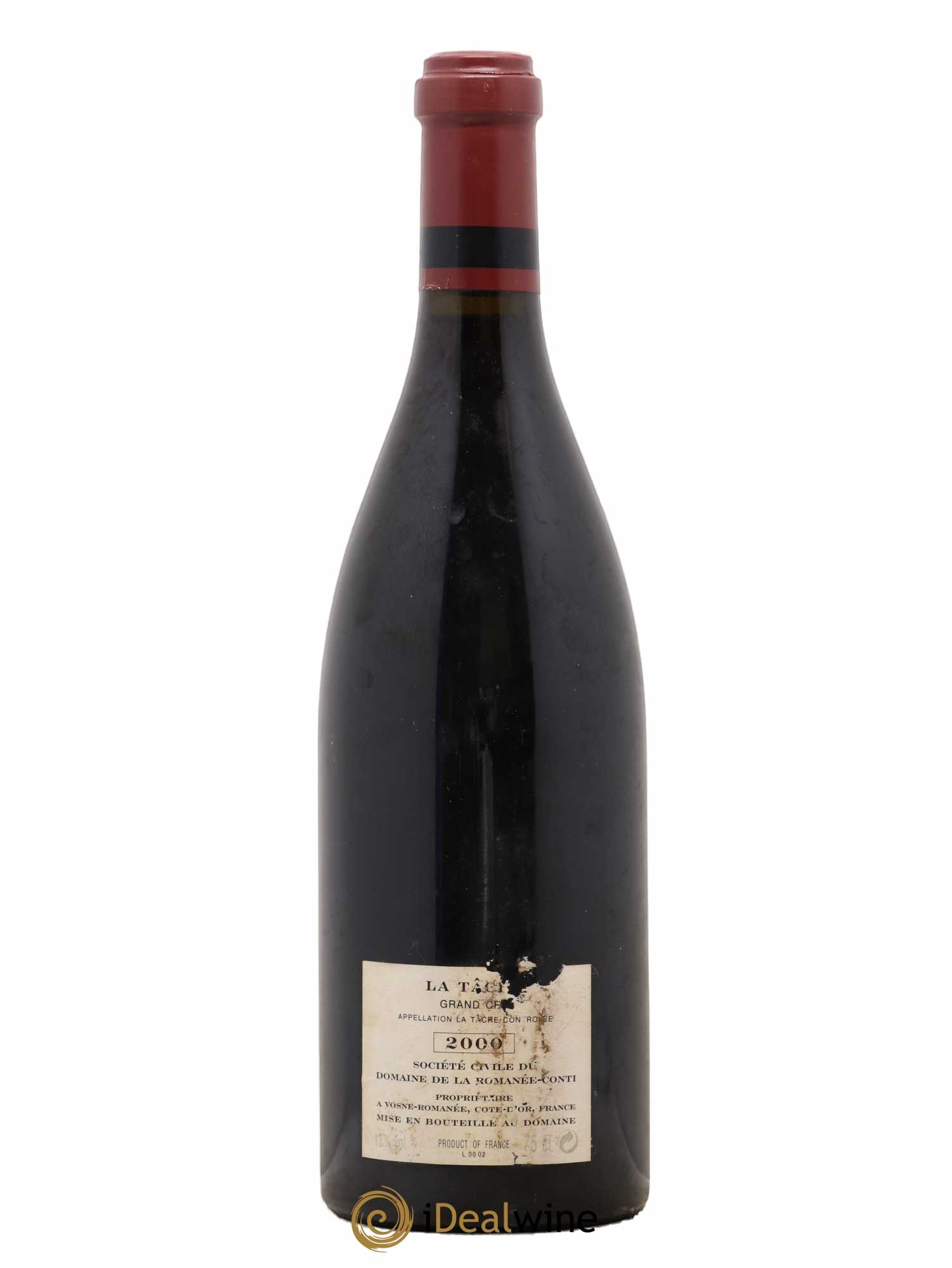 La Tâche Grand Cru Domaine de la Romanée-Conti 2000 - Lot de 1 bouteille - 1