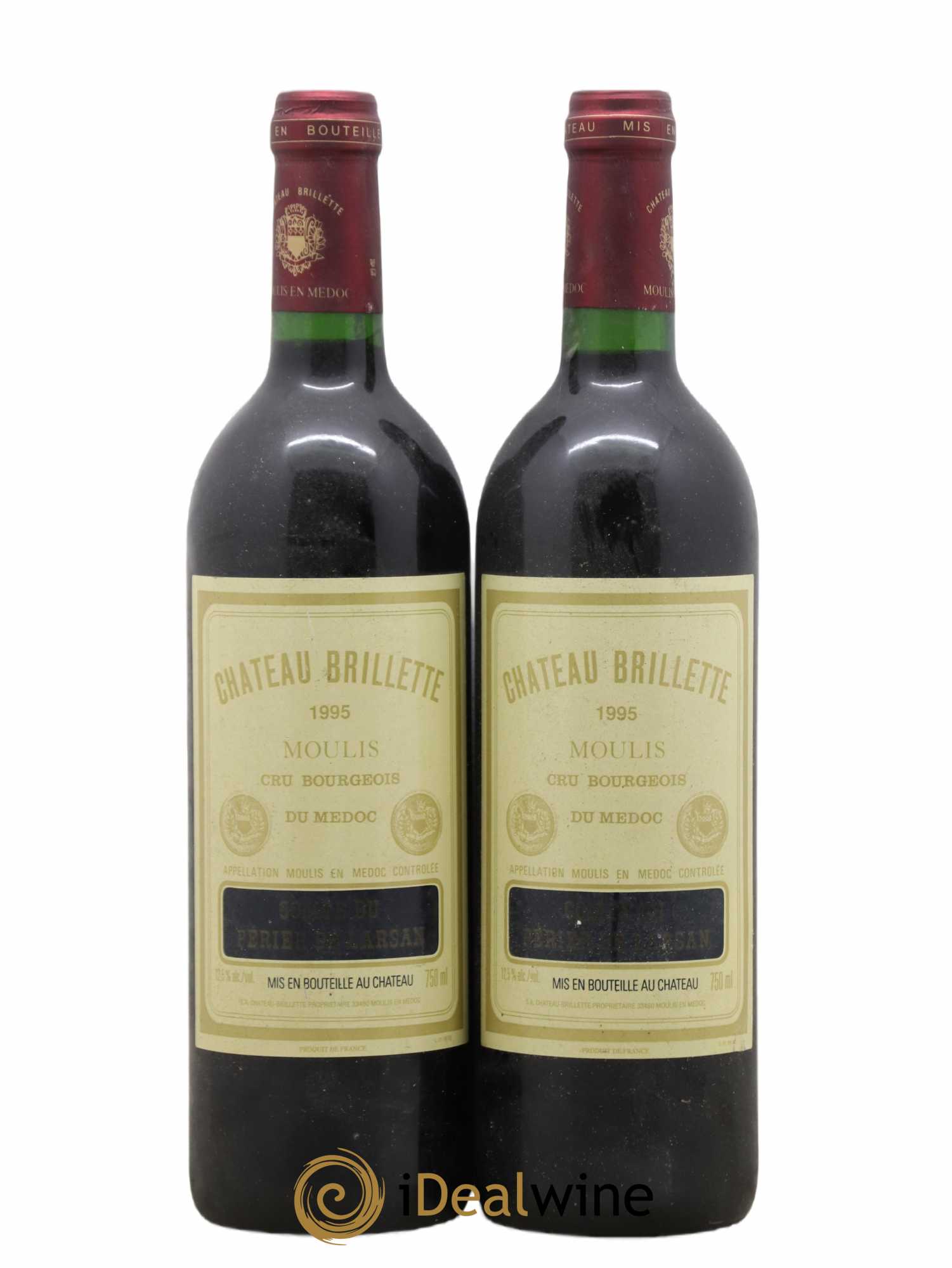 Château Brillette Cru Bourgeois 1995 - Lot de 2 bouteilles - 0