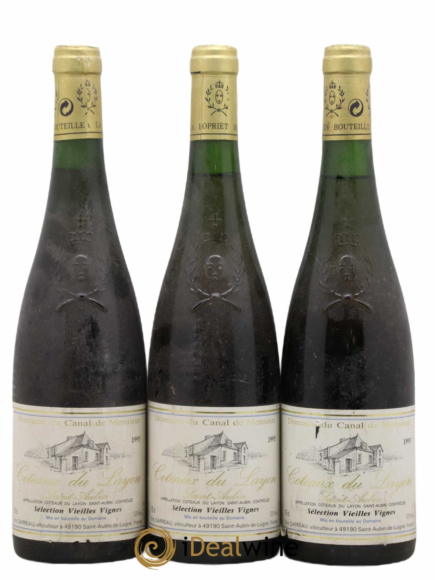 Coteaux du Layon Selection Vieilles Vignes Garreau Domaine du Canal de Monsieur 1995 - Lotto di 3 bottiglie - 0
