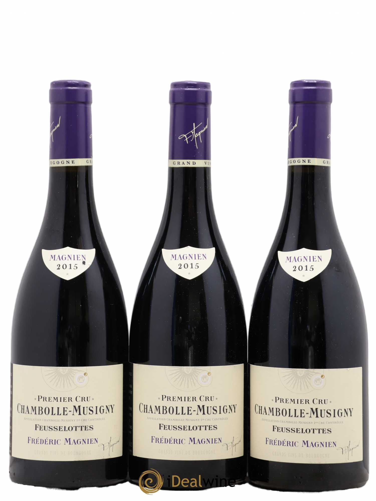 Chambolle-Musigny 1er Cru Les Feusselottes Frederic Magnien 2015 - Lot of 3 bottles - 0
