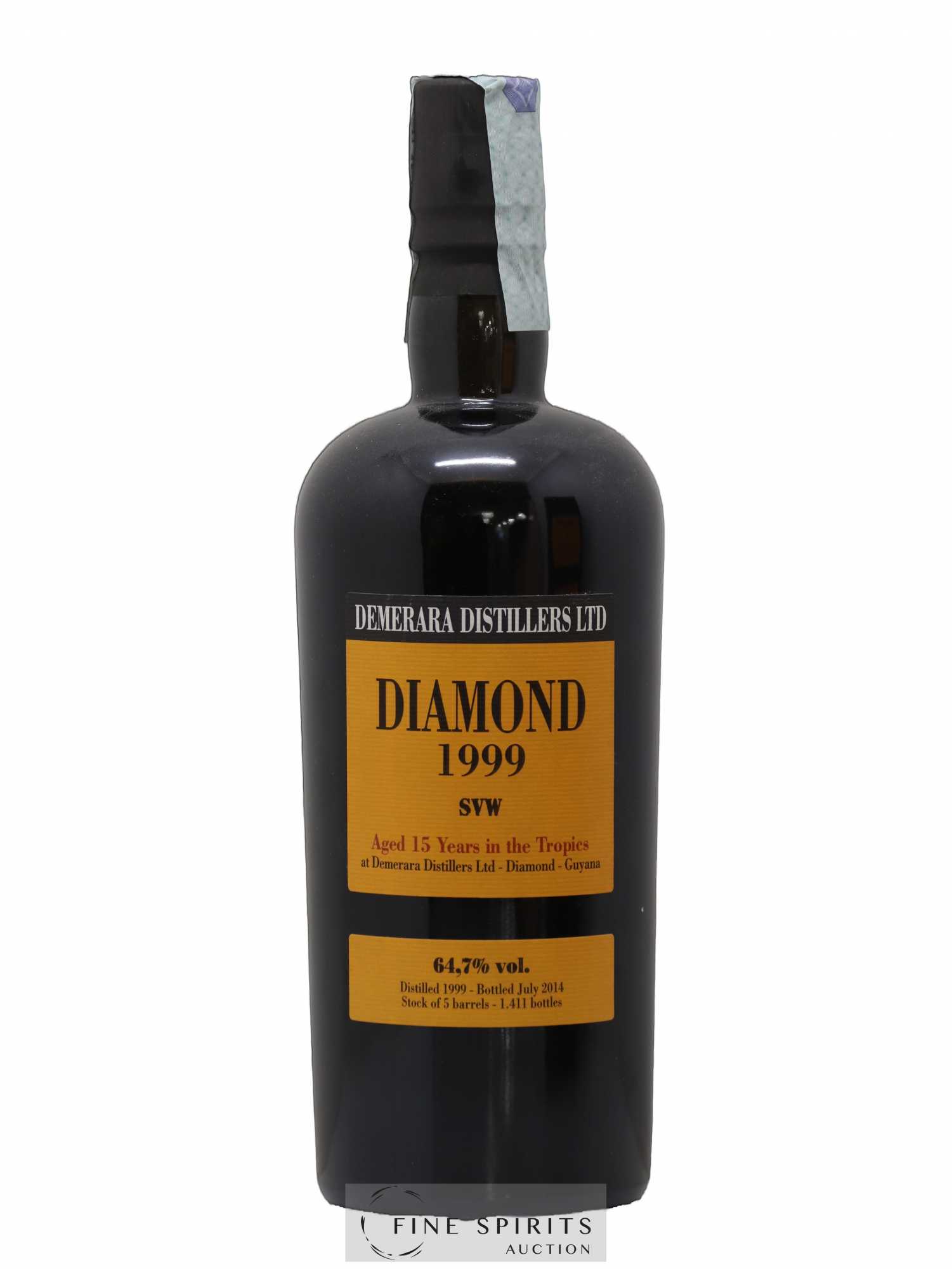 Diamond 15 years 1999 Velier SVW One of 1411 - bottled 2014 - Lot de 1 bouteille - 1