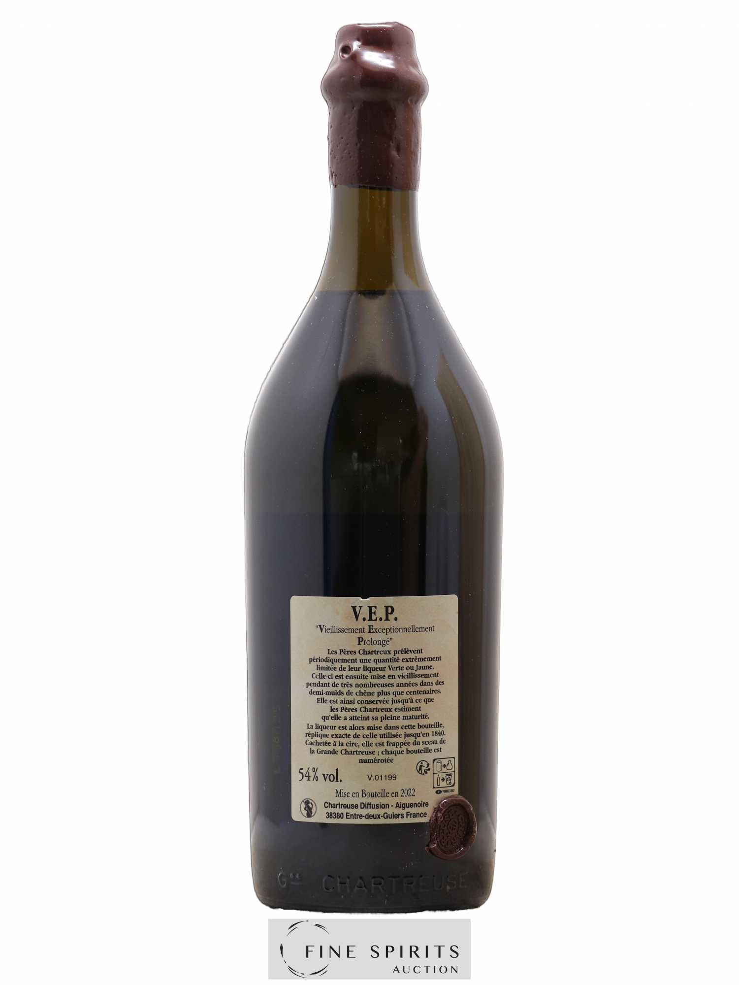 Chartreuse Of. Verte V.E.P. Mise 2022 1L - Lot of 1 bottle - 2