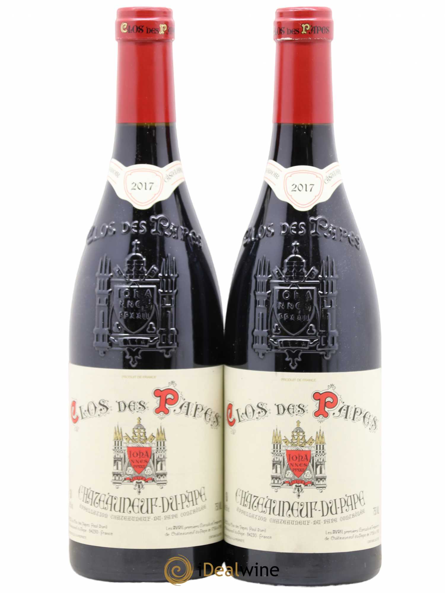 Châteauneuf-du-Pape Clos des Papes - Paul Avril 2017 - Lot de 2 bouteilles - 0