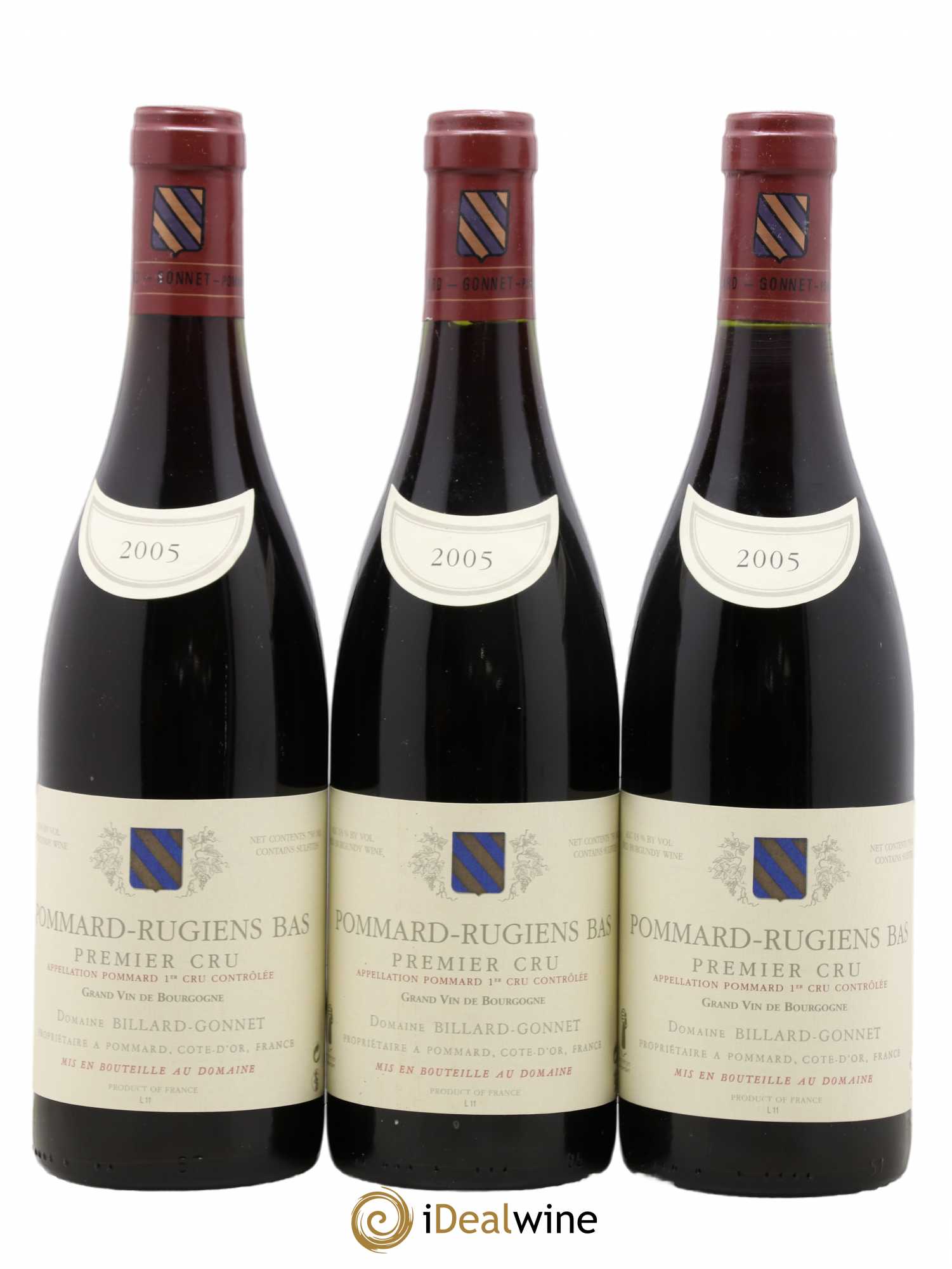 Pommard 1er Cru Rugiens Bas Billard Gonet 2005 - Lot de 3 bouteilles - 0