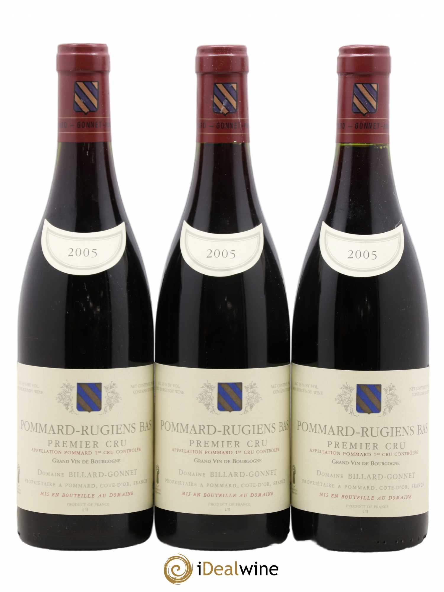 Pommard 1er Cru Rugiens Bas Billard Gonet 2005 - Lot de 3 bouteilles - 0
