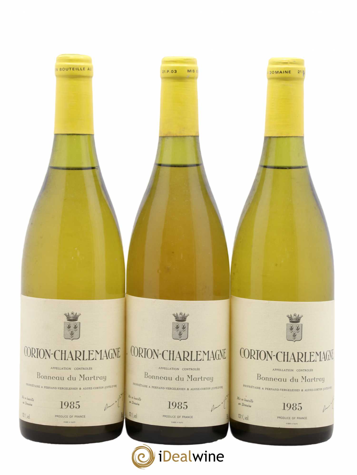 Corton-Charlemagne Grand Cru Bonneau du Martray (Domaine) 1985 - Lot de 3 bouteilles - 0