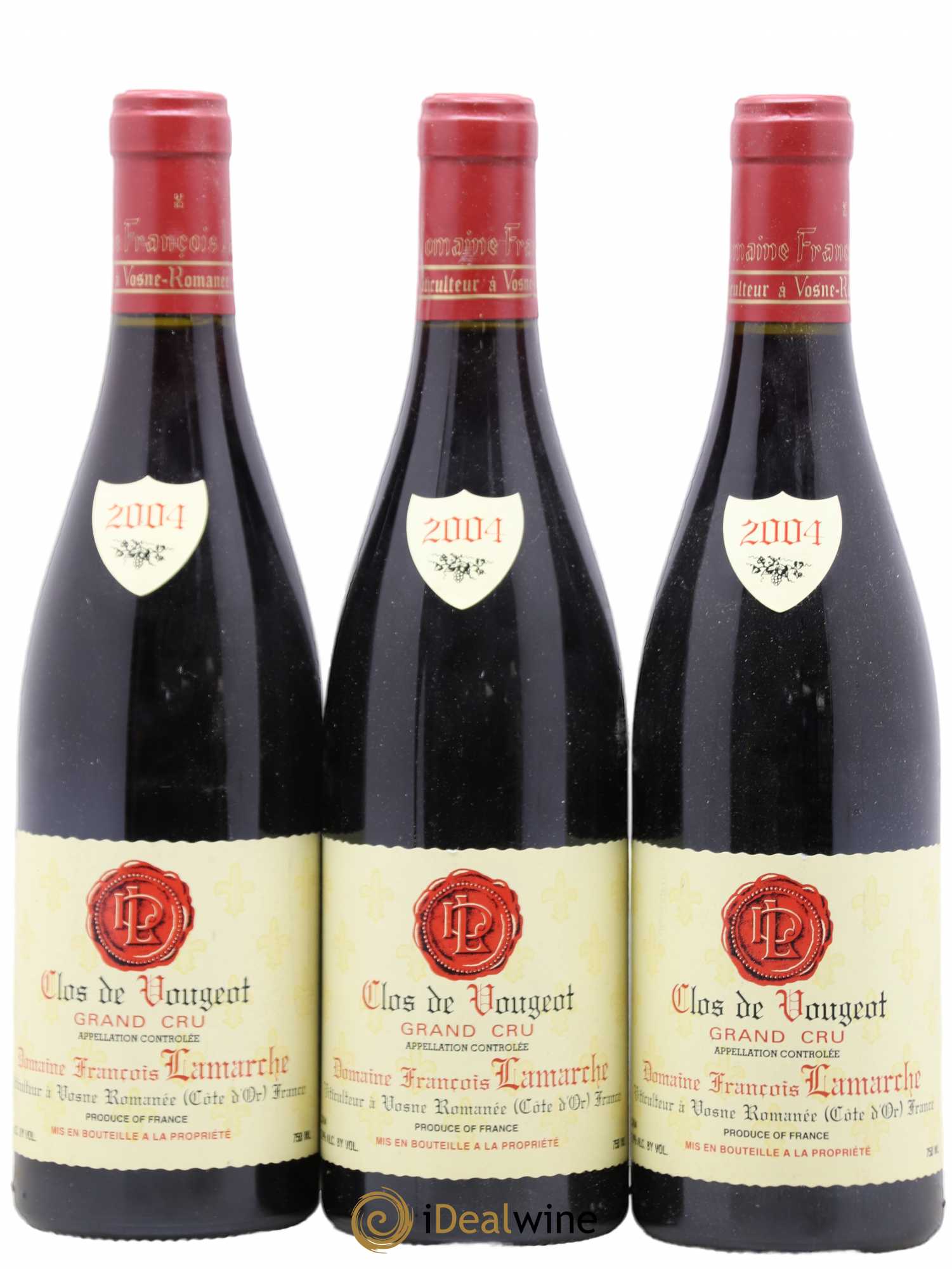 Clos de Vougeot Grand Cru Lamarche (Domaine) 2004 - Lot de 3 bouteilles - 0