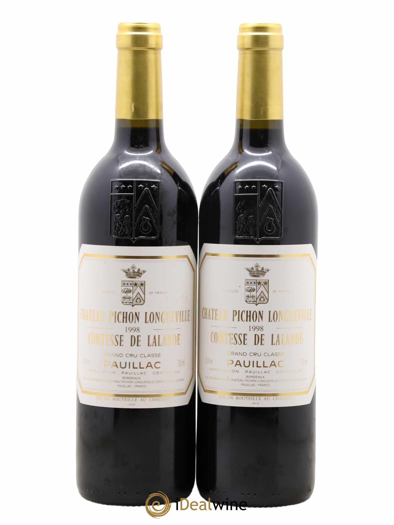 Château Pichon Longueville Comtesse de Lalande 2ème Grand Cru Classé 1998 - Lot de 2 bouteilles - 0