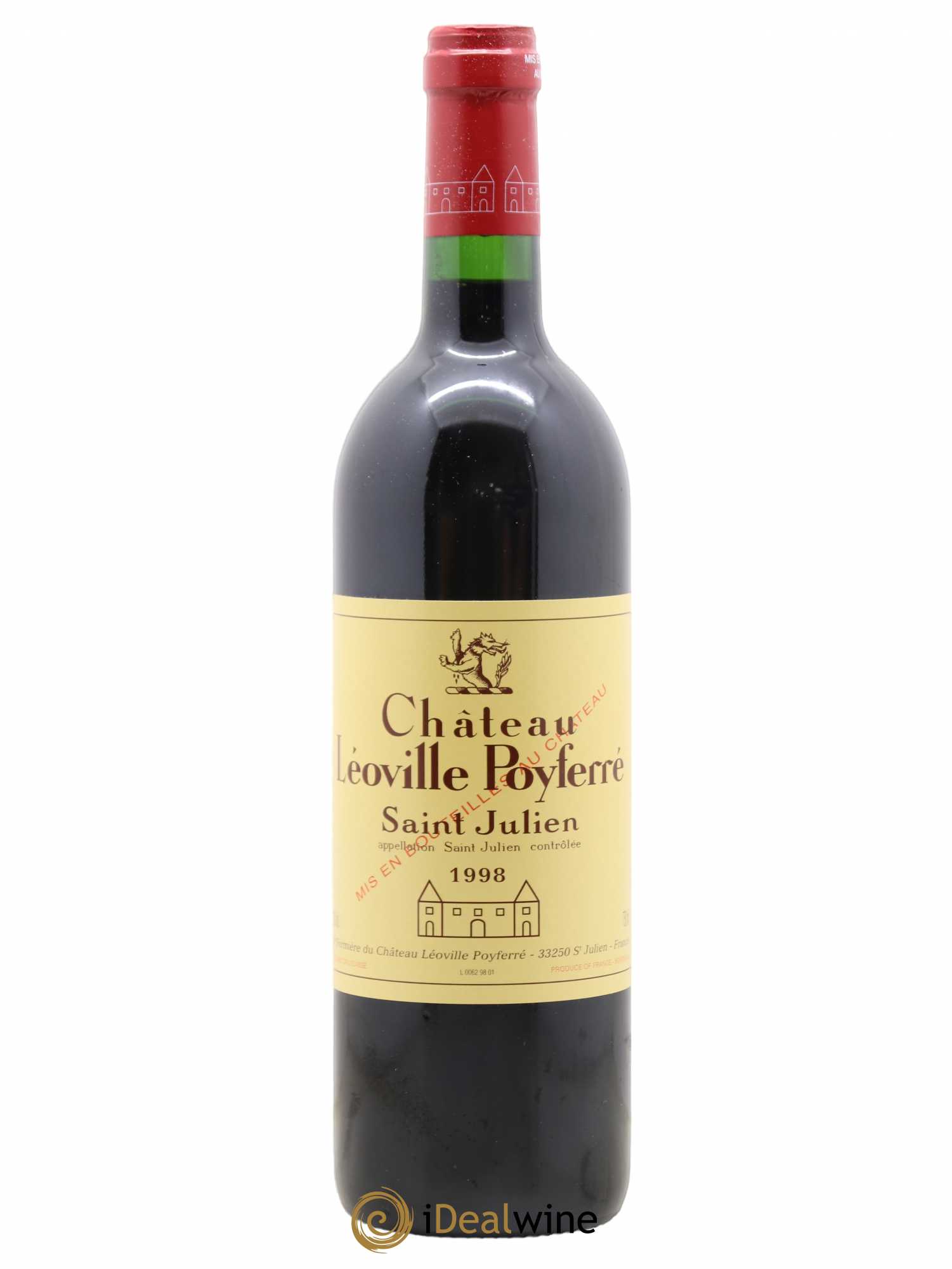 Château Léoville Poyferré 2ème Grand Cru Classé 1998 - Lot de 1 bouteille - 0