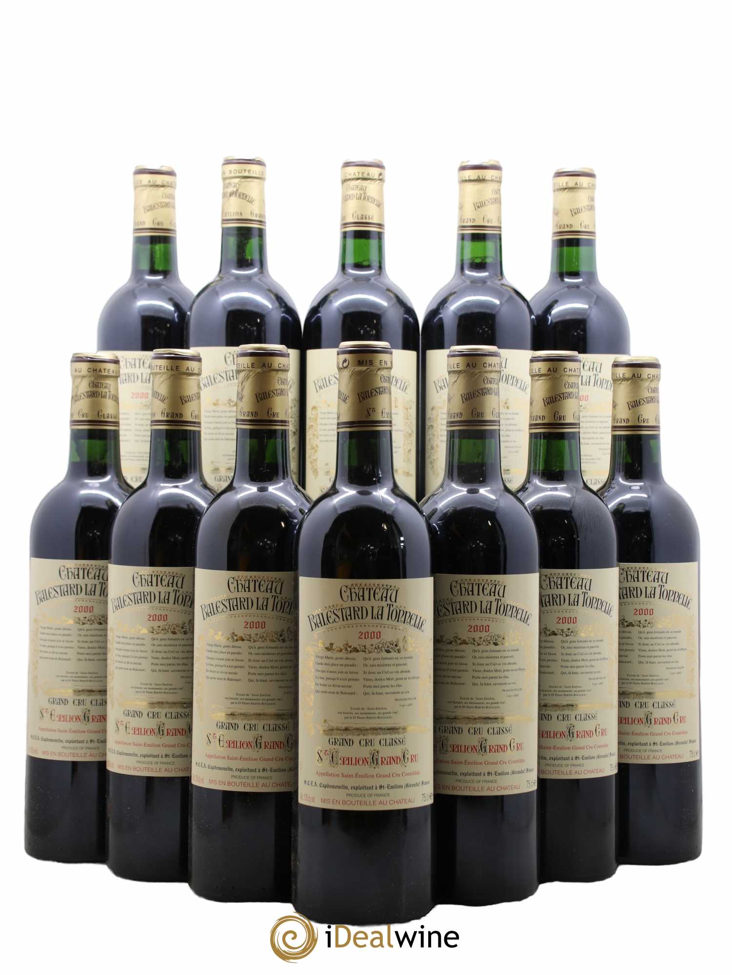 Château Balestard la Tonnelle Grand Cru Classé 2000 - Lot de 12 bouteilles - 0