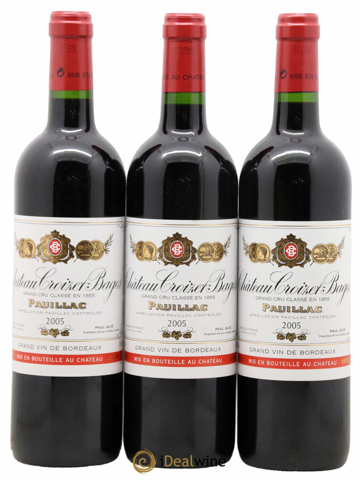Château Croizet Bages 5ème Grand Cru Classé 2005 - Lot de 12 bouteilles - 1