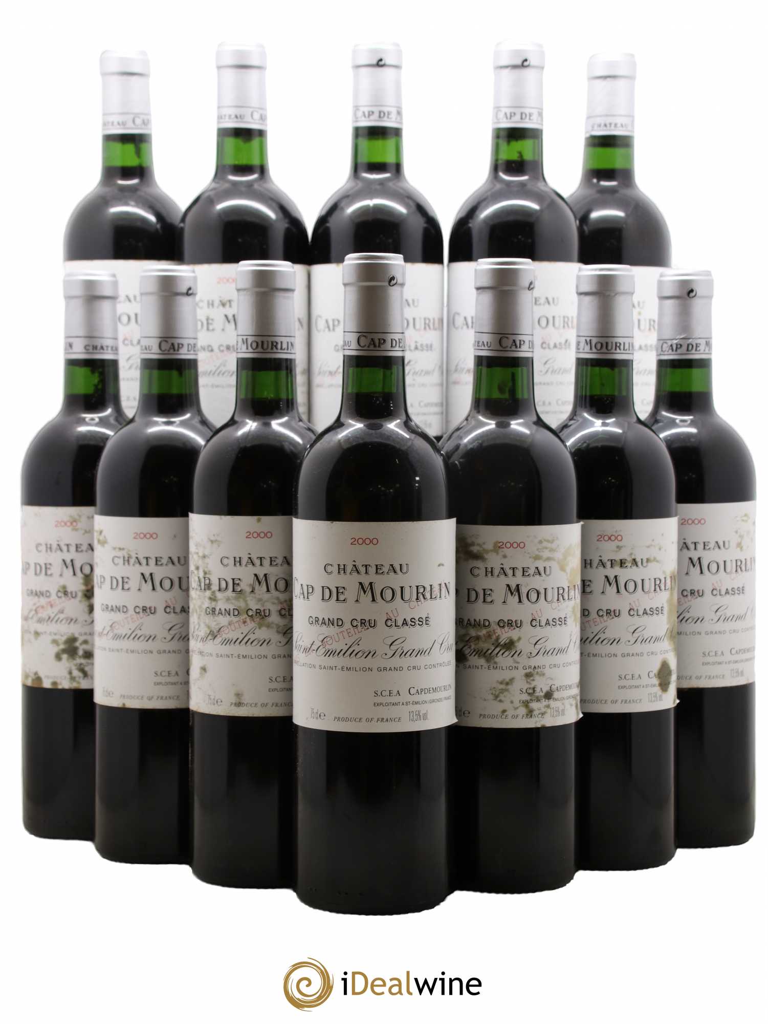 Château Cap de Mourlin Grand Cru Classé 2000 - Lot de 12 bouteilles - 0