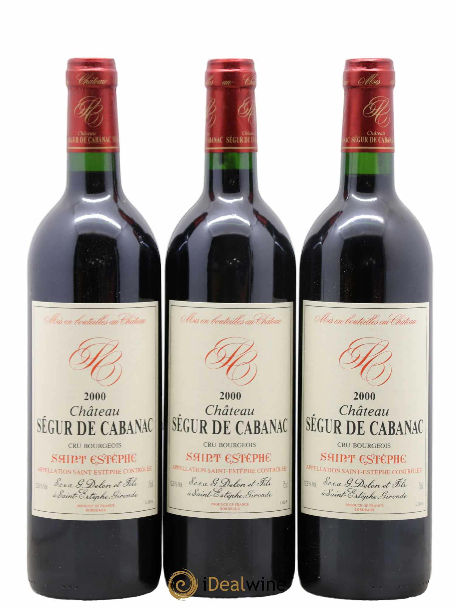 Château Ségur de Cabanac Cru Bourgeois 2000 - Lot de 12 bouteilles - 1