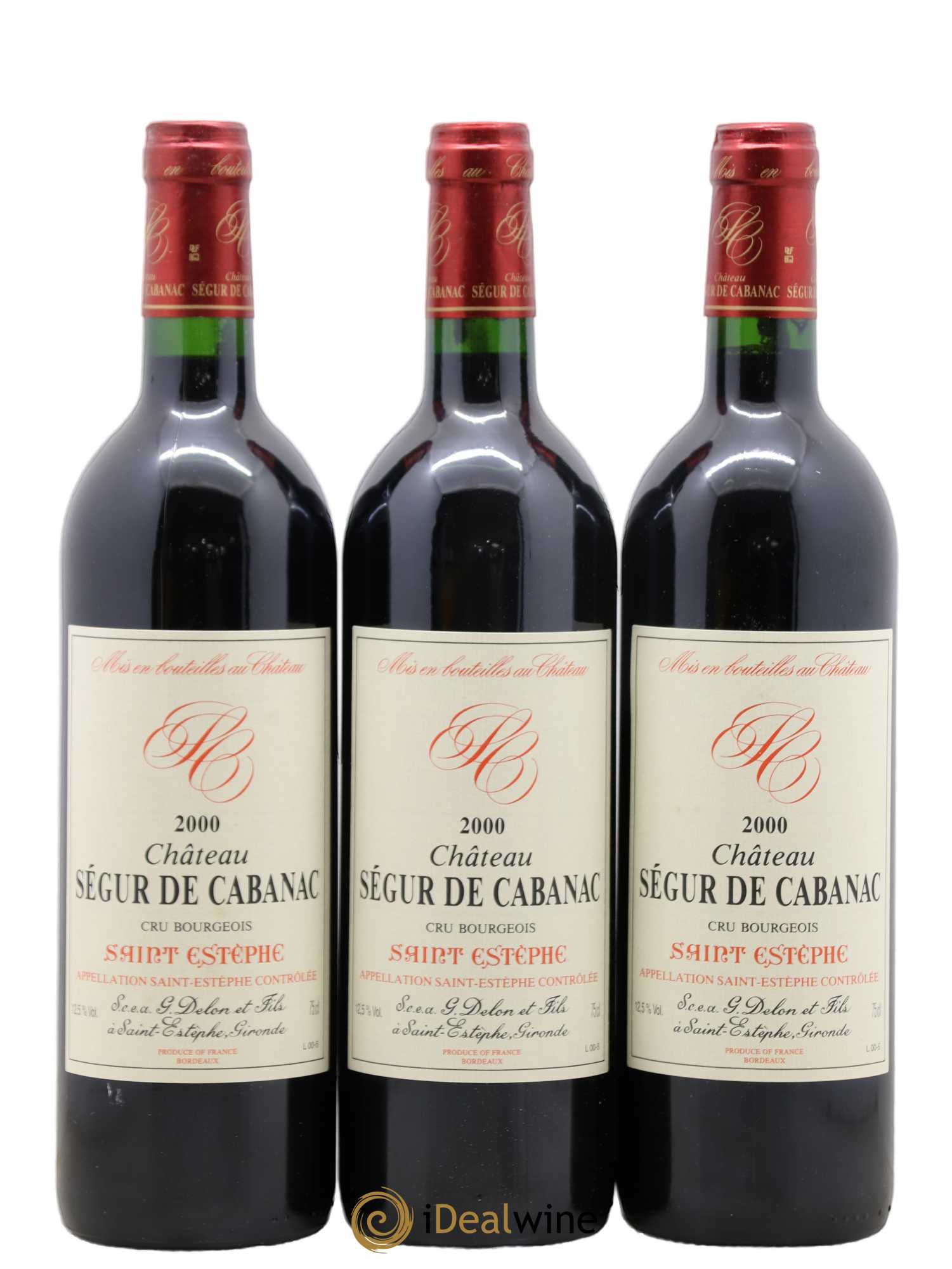 Château Ségur de Cabanac Cru Bourgeois 2000 - Lot de 12 bouteilles - 2