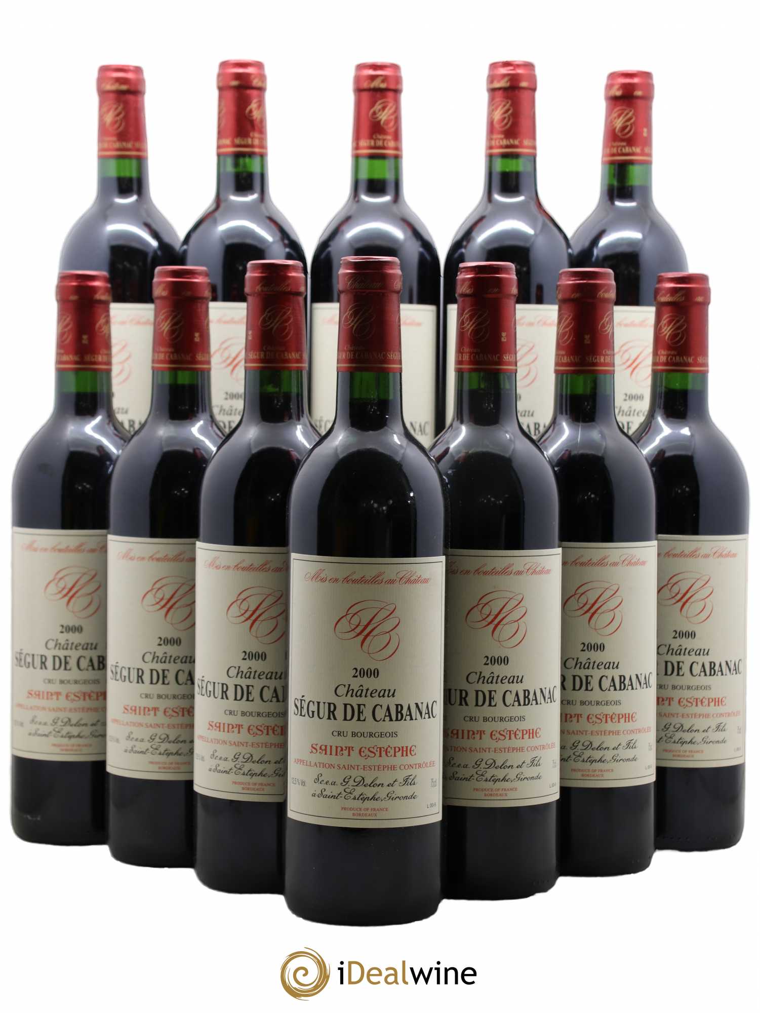 Château Ségur de Cabanac Cru Bourgeois 2000 - Lot de 12 bouteilles - 0
