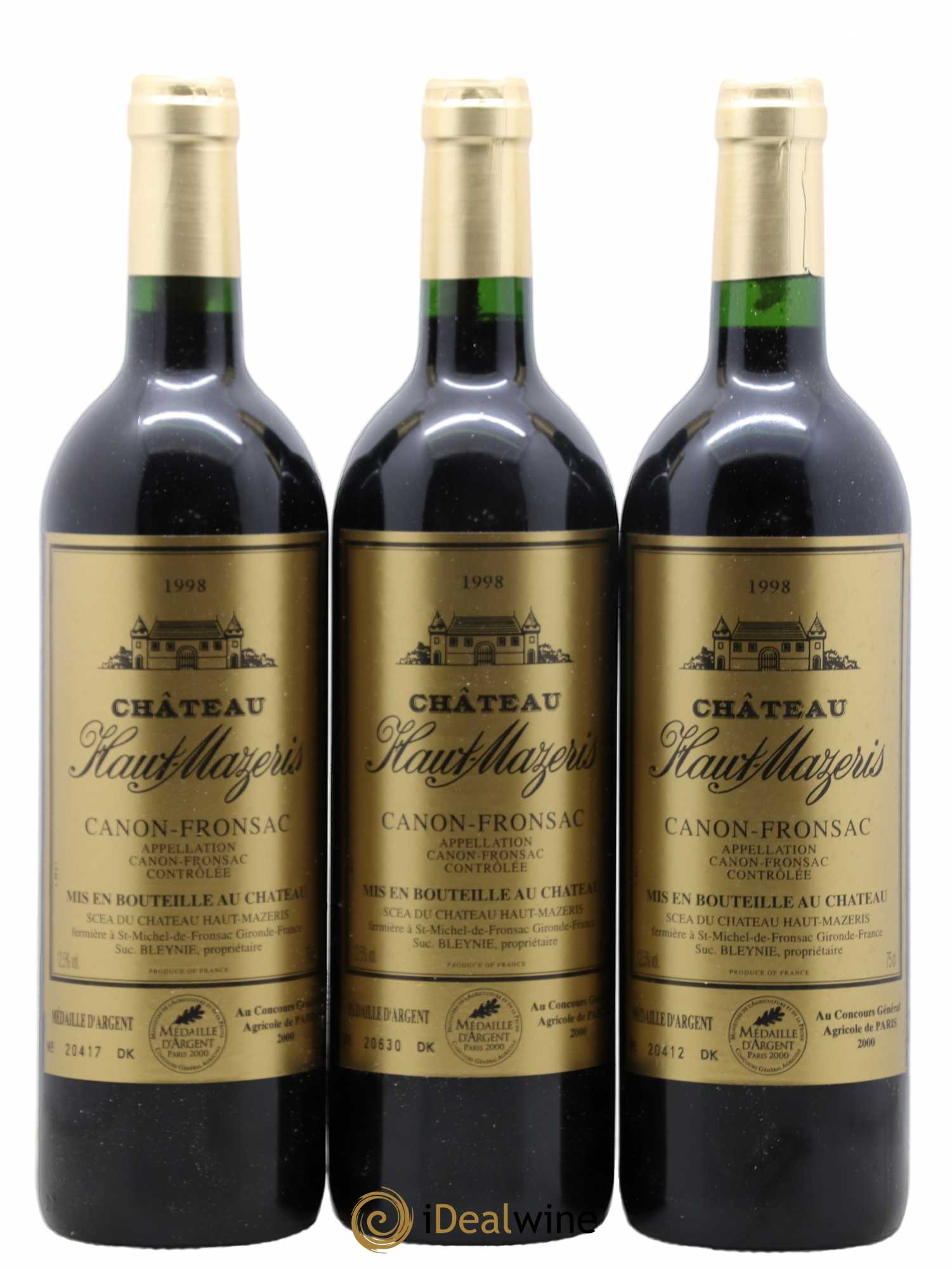 Château Haut Mazeris 1998 - Lot de 12 bouteilles - 1