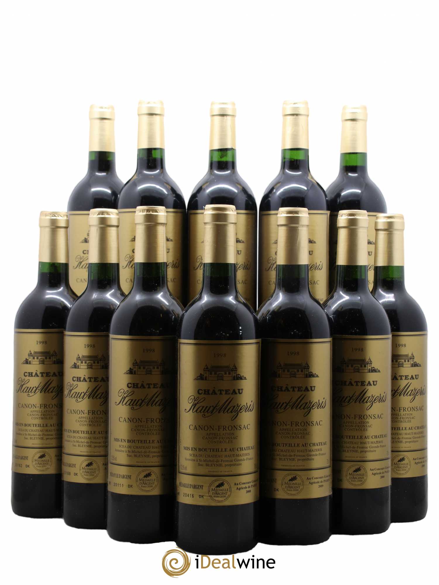 Château Haut Mazeris 1998 - Lot de 12 bouteilles - 0