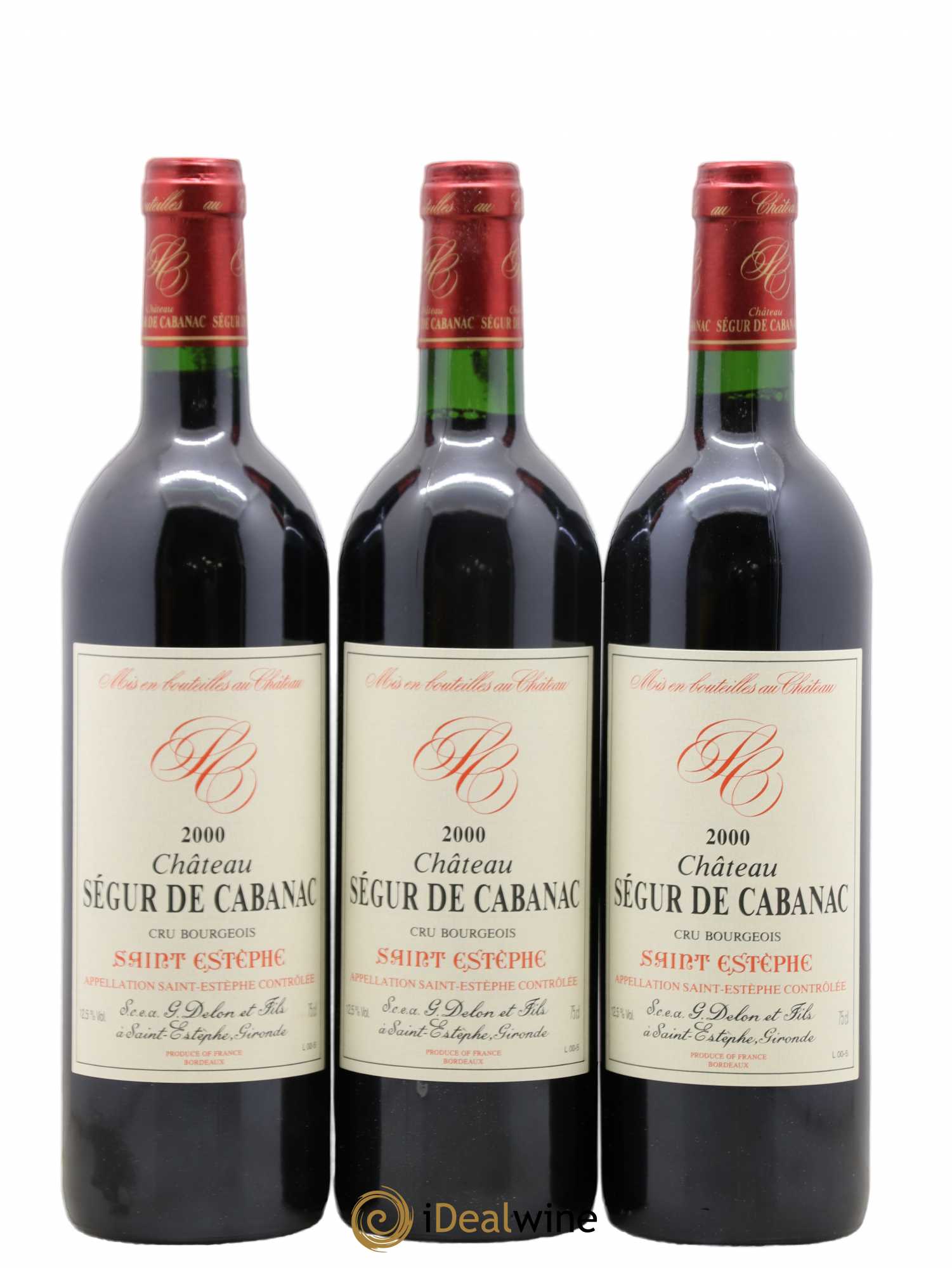 Château Ségur de Cabanac Cru Bourgeois 2000 - Lot de 6 bouteilles - 1