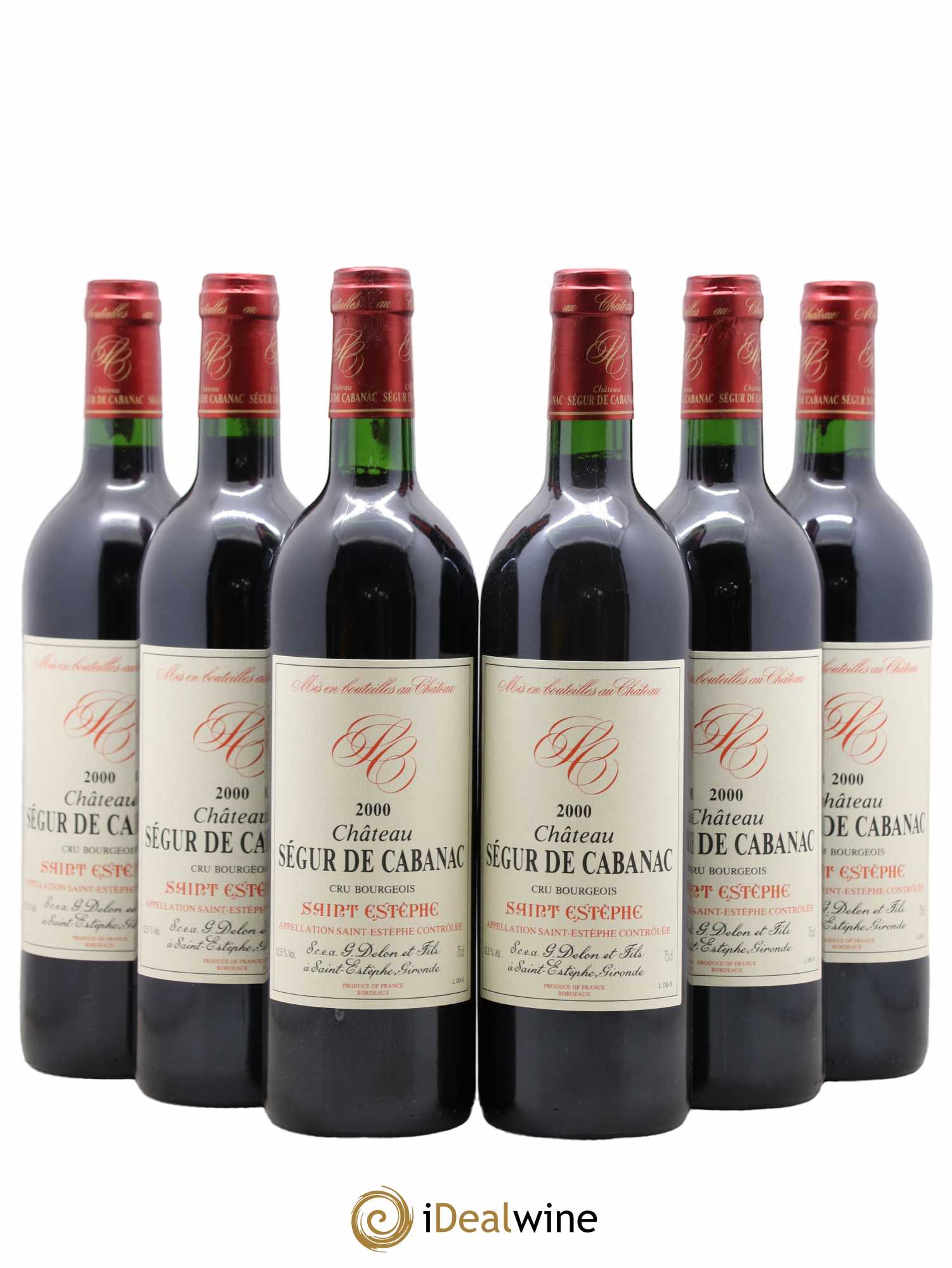 Château Ségur de Cabanac Cru Bourgeois 2000 - Lot de 6 bouteilles - 0