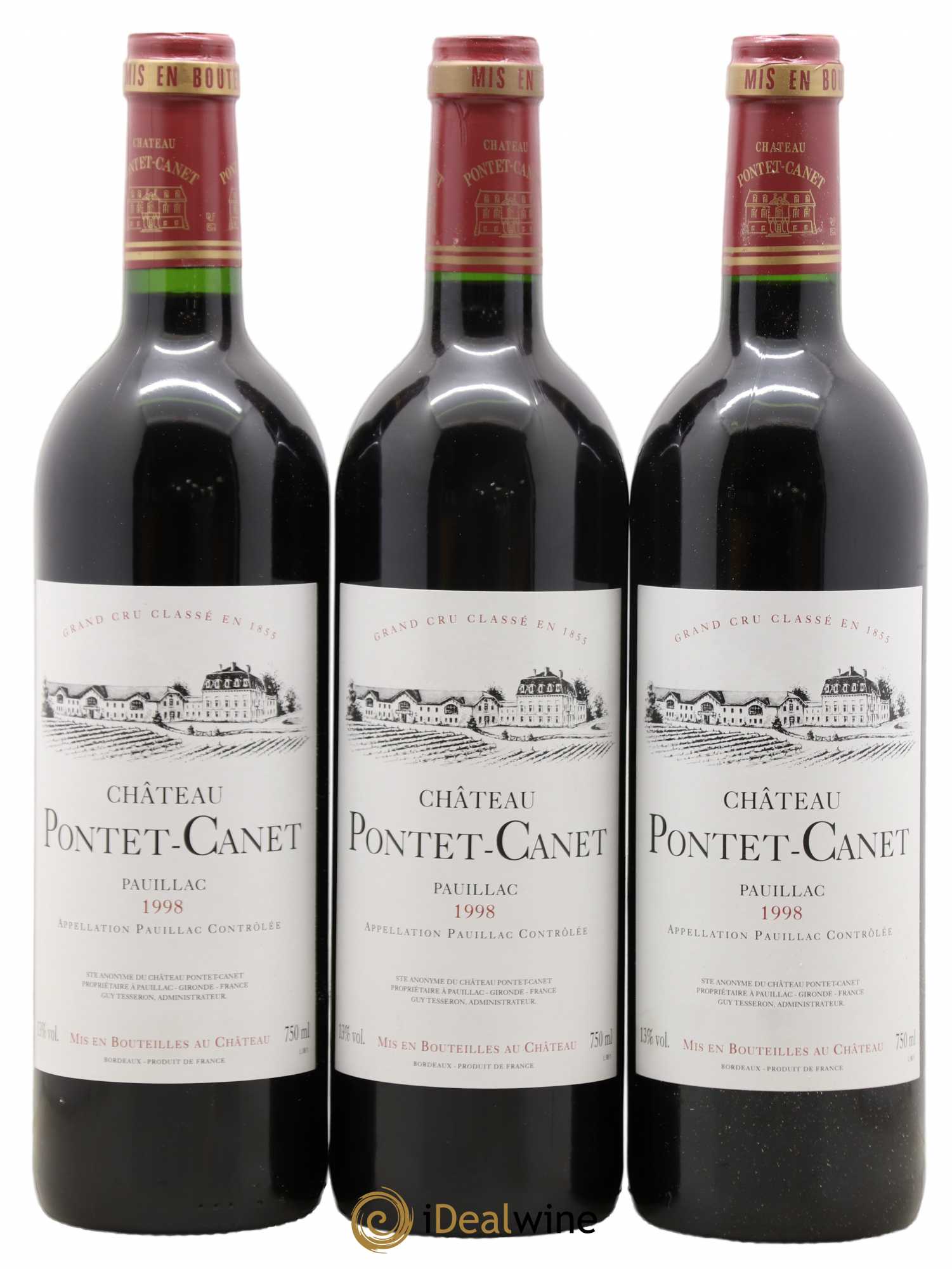 Château Pontet Canet 5ème Grand Cru Classé 1998 - Lot de 12 bouteilles - 2