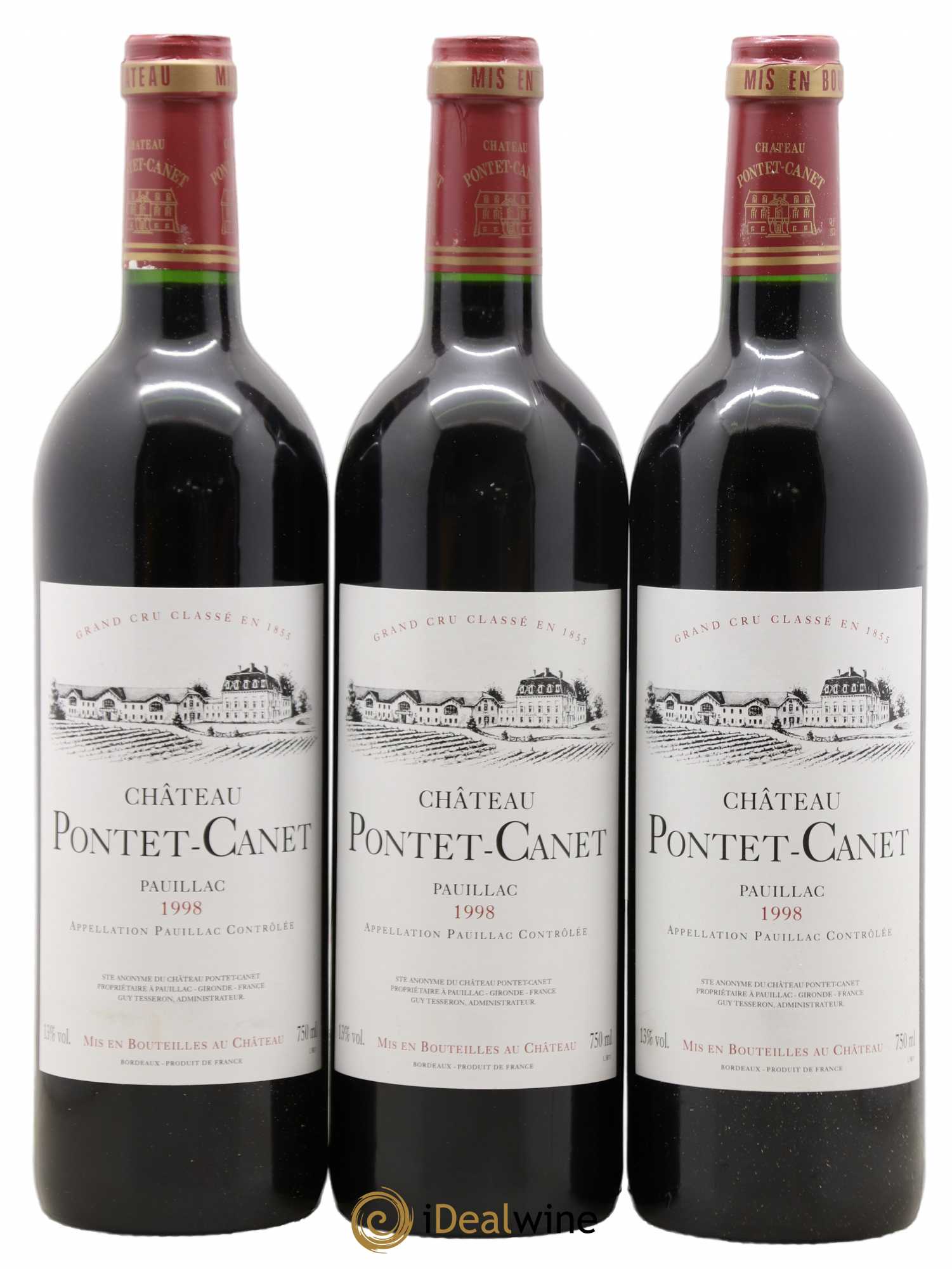 Château Pontet Canet 5ème Grand Cru Classé 1998 - Lot de 12 bouteilles - 3
