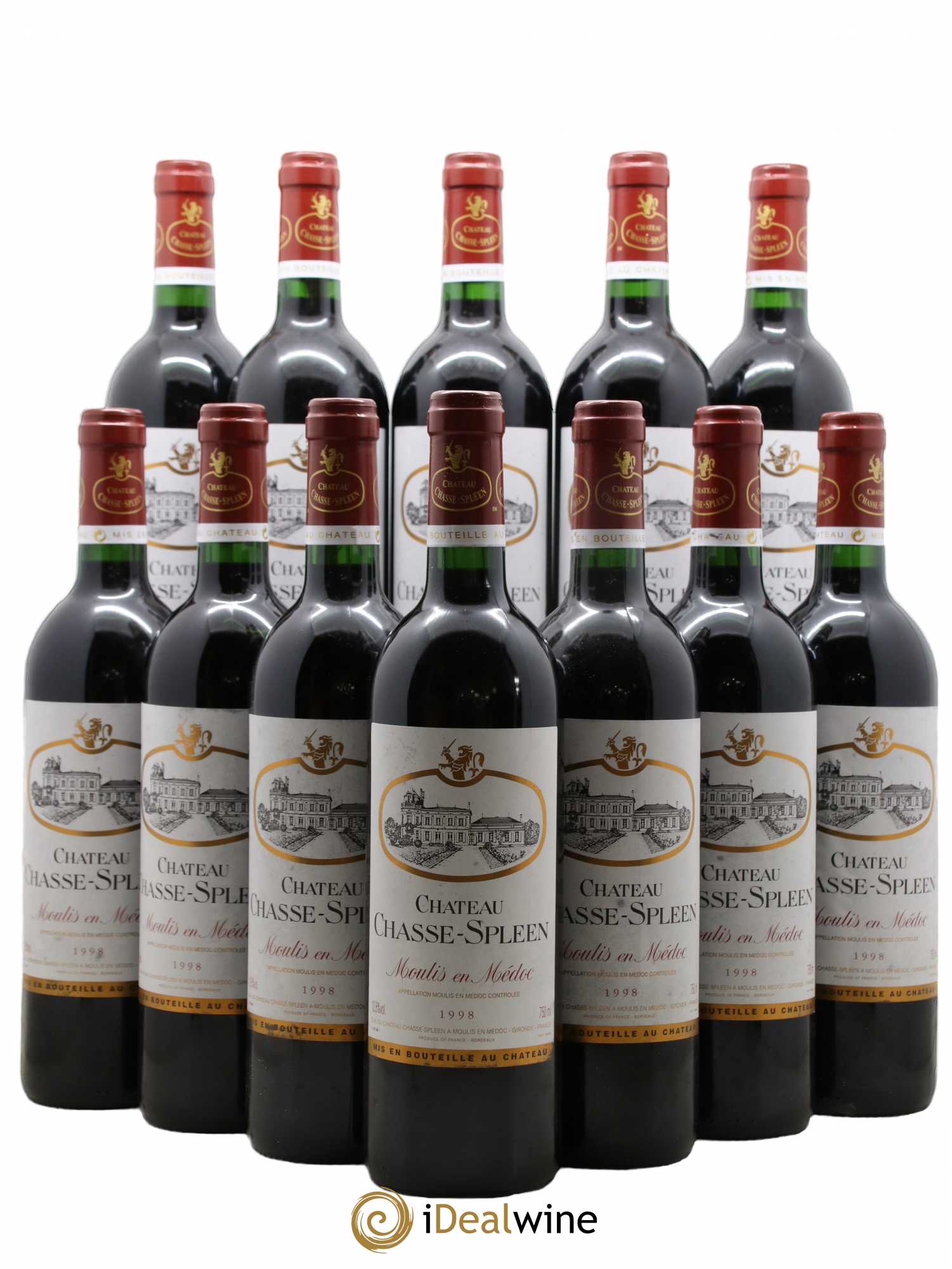 Château Chasse Spleen 1998 - Lot de 12 bouteilles - 0